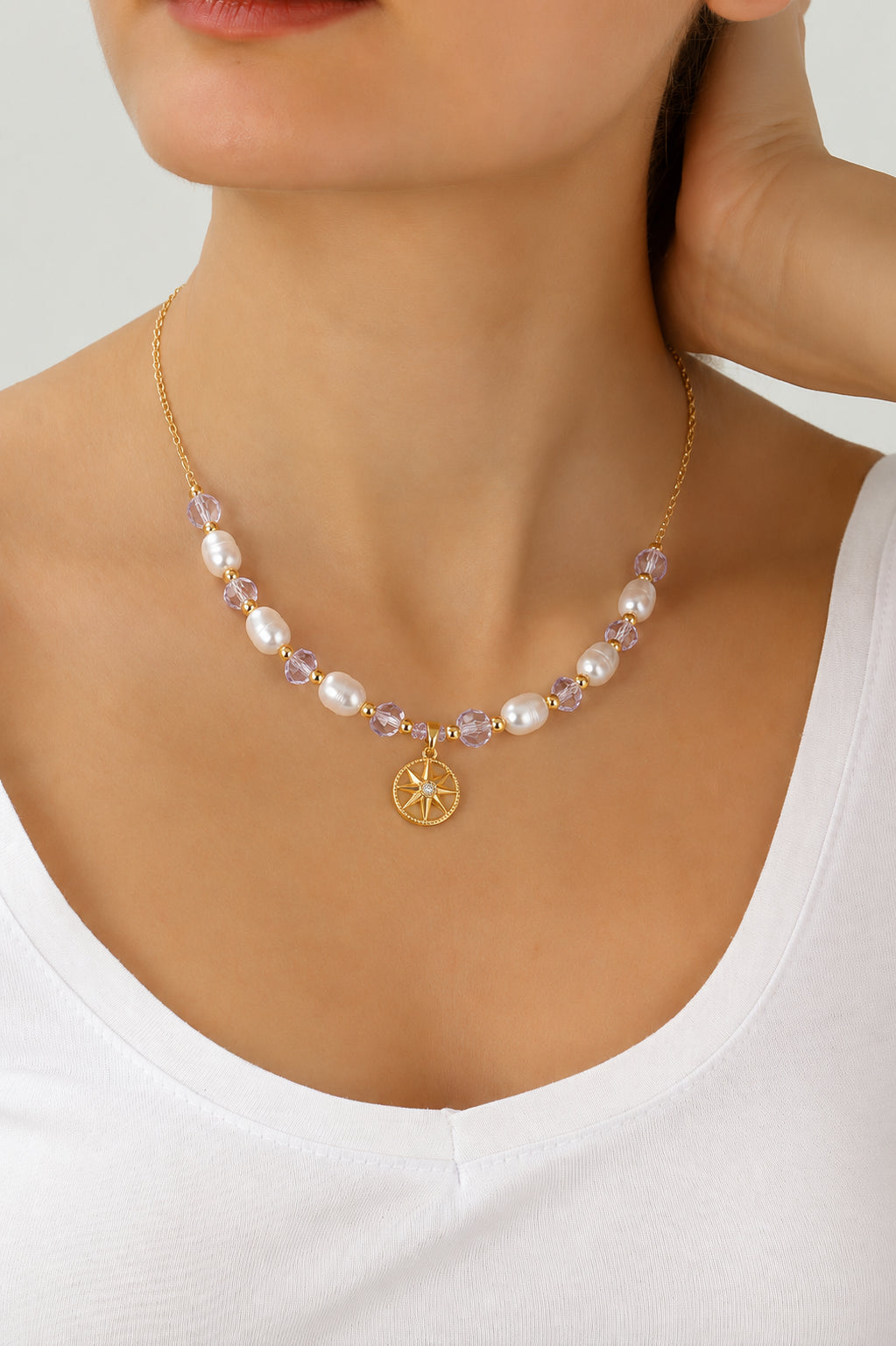 Pearl & Crystal Necklace