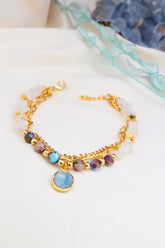 MoonStone & Blue Opal Anklte