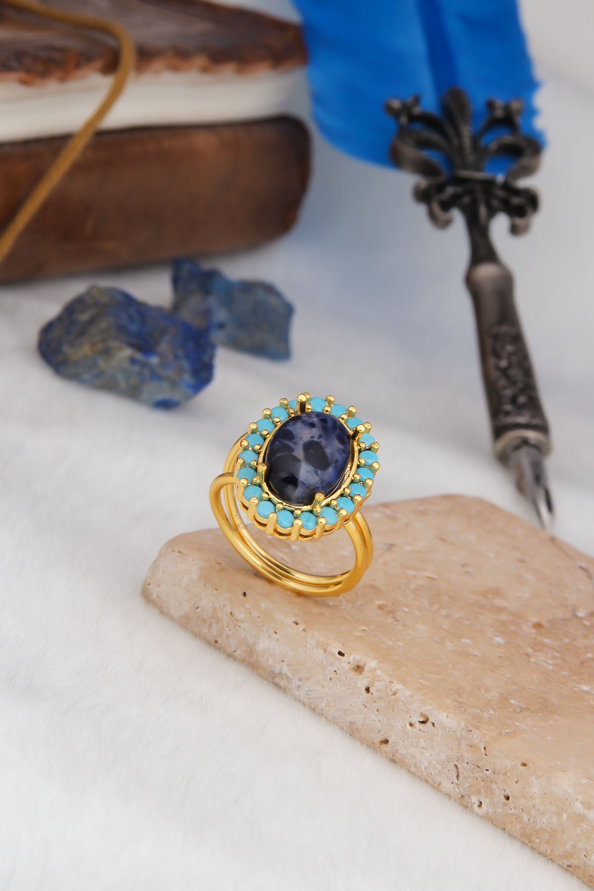 Lapis & Turquoise Ring