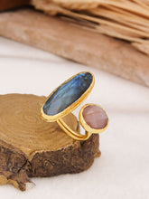 Citrine & Labradorite Bague