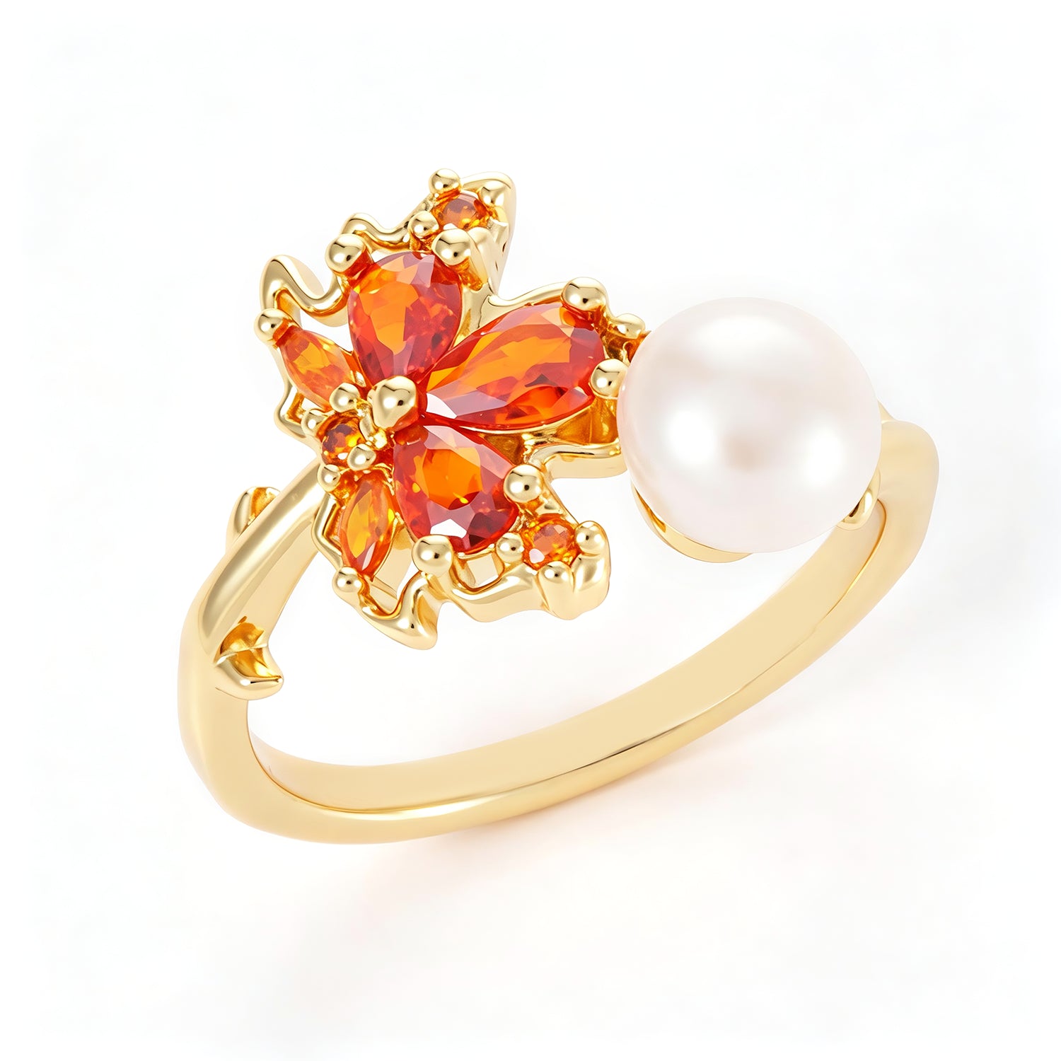 Pearl & Zircon Ring