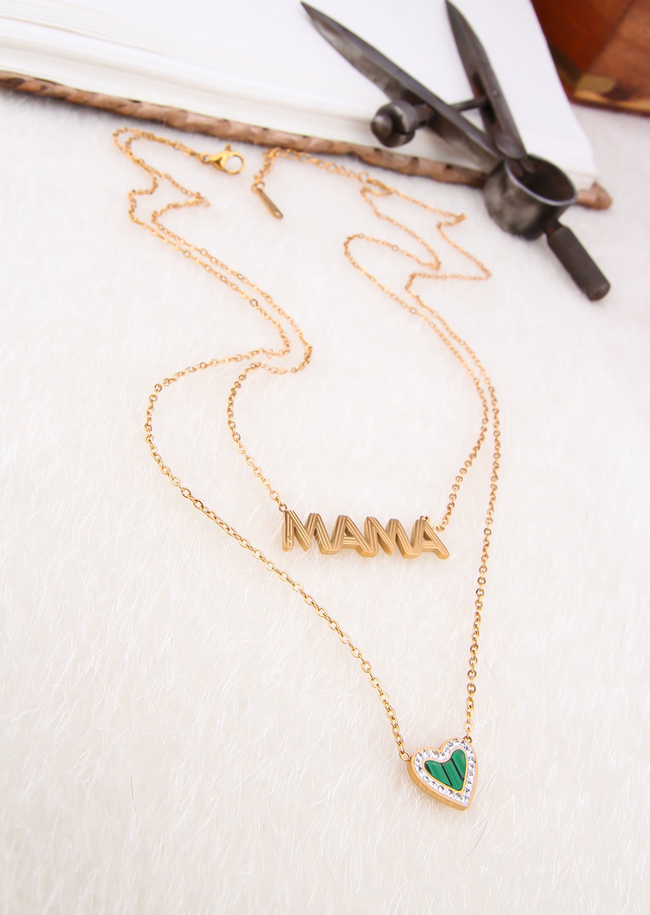 Zircon & Malahite Necklace