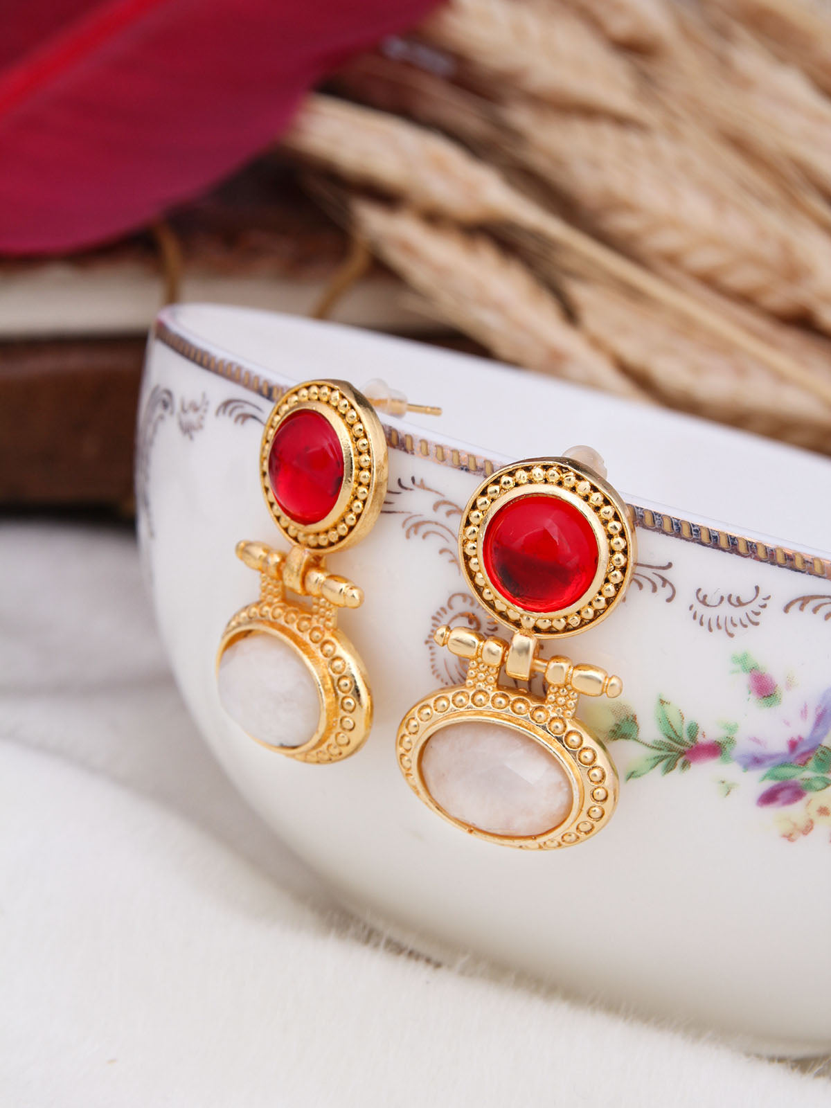 Crystal & Moonstone Boucle d'oreilles