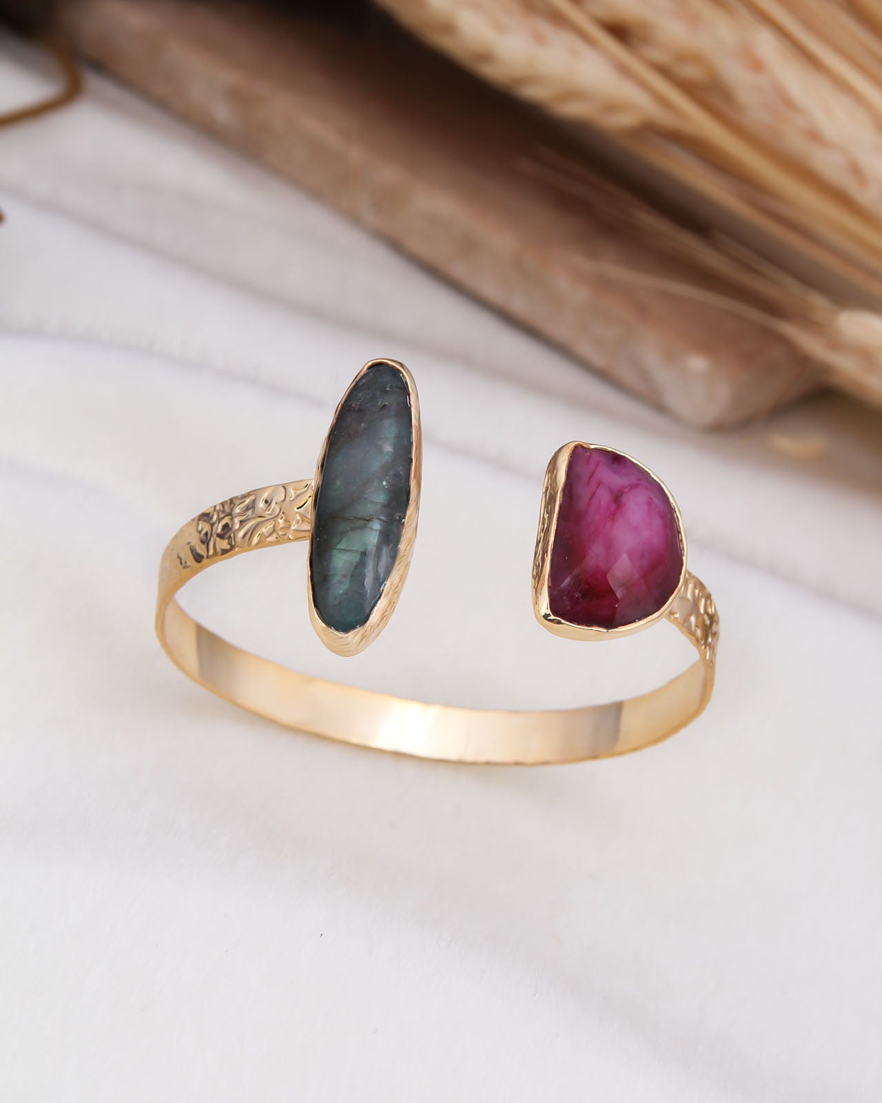 Labradorite & Rodanhite Bracelet