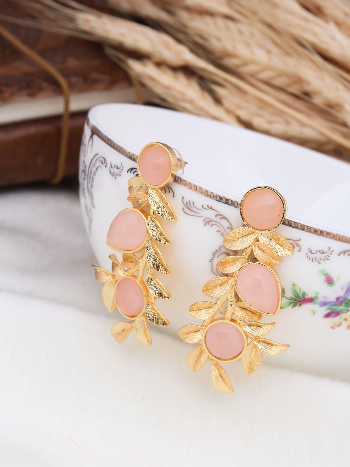 Pink Quartz Boucle d'oreilles
