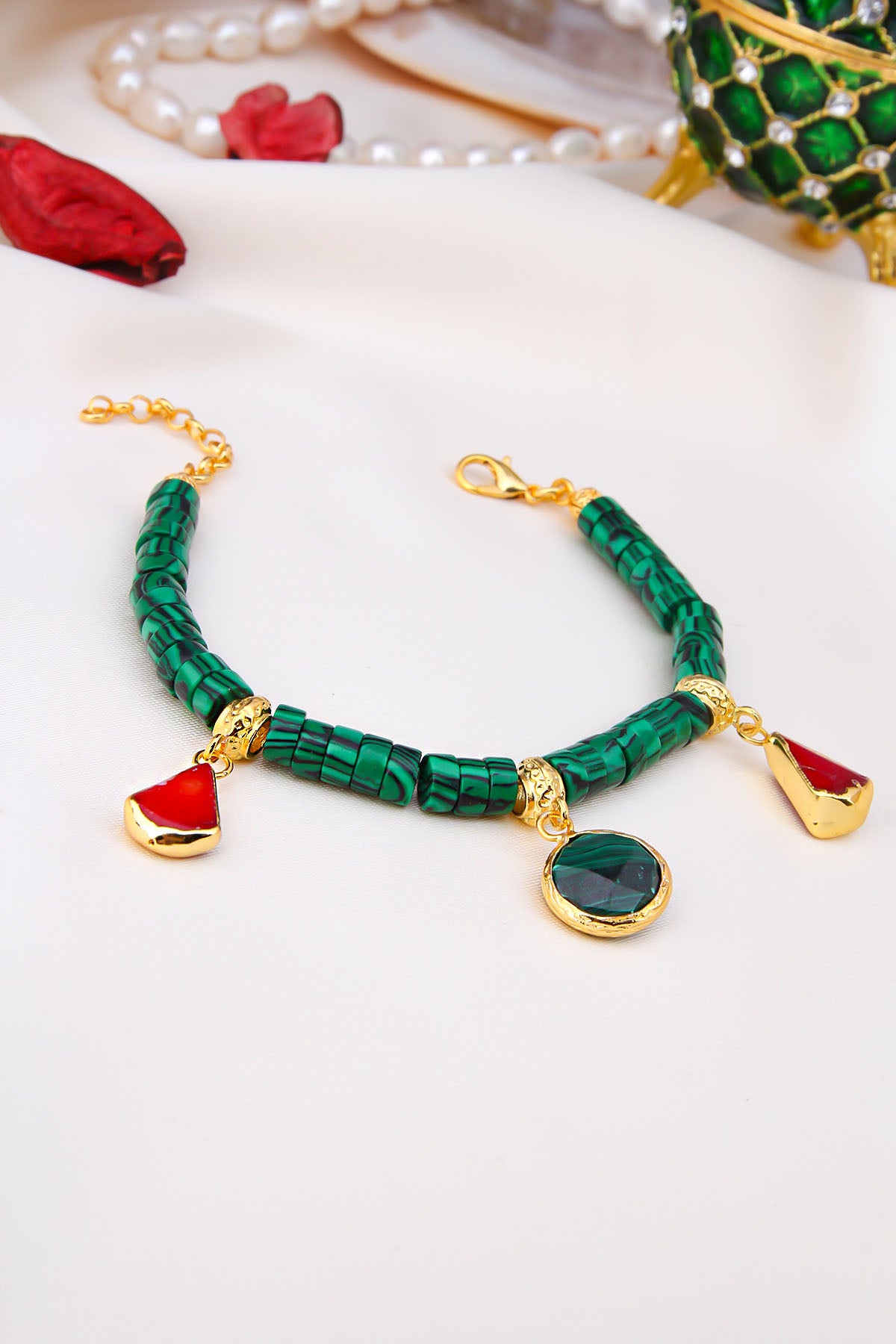 Malahite & Coral Bracelets