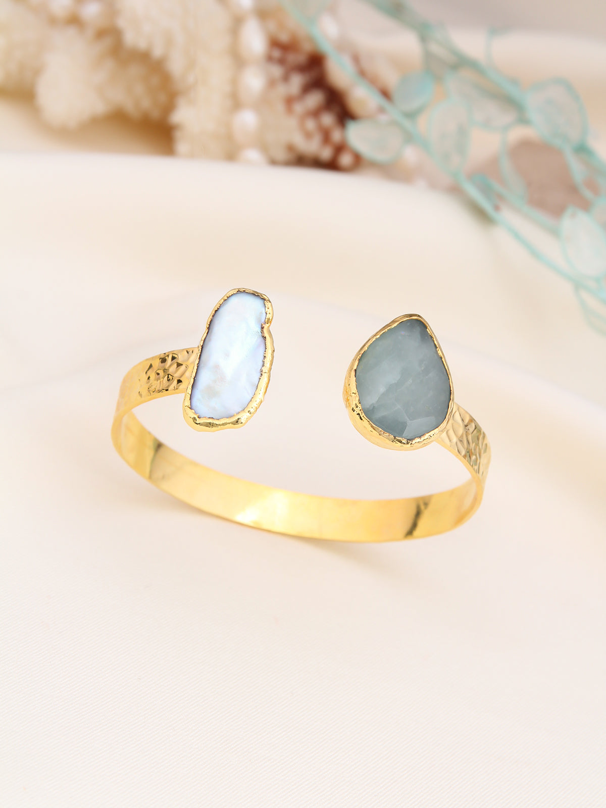 Aquamarine & Pearl Bracelet
