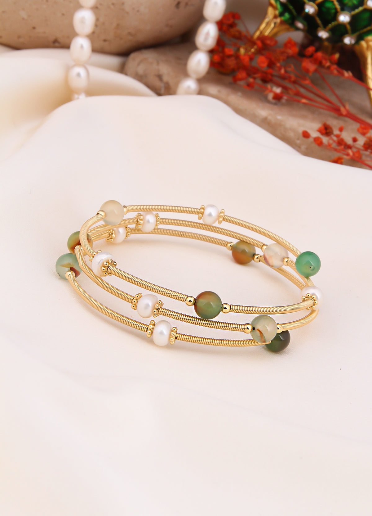 Crystal & Pearl Bracelet