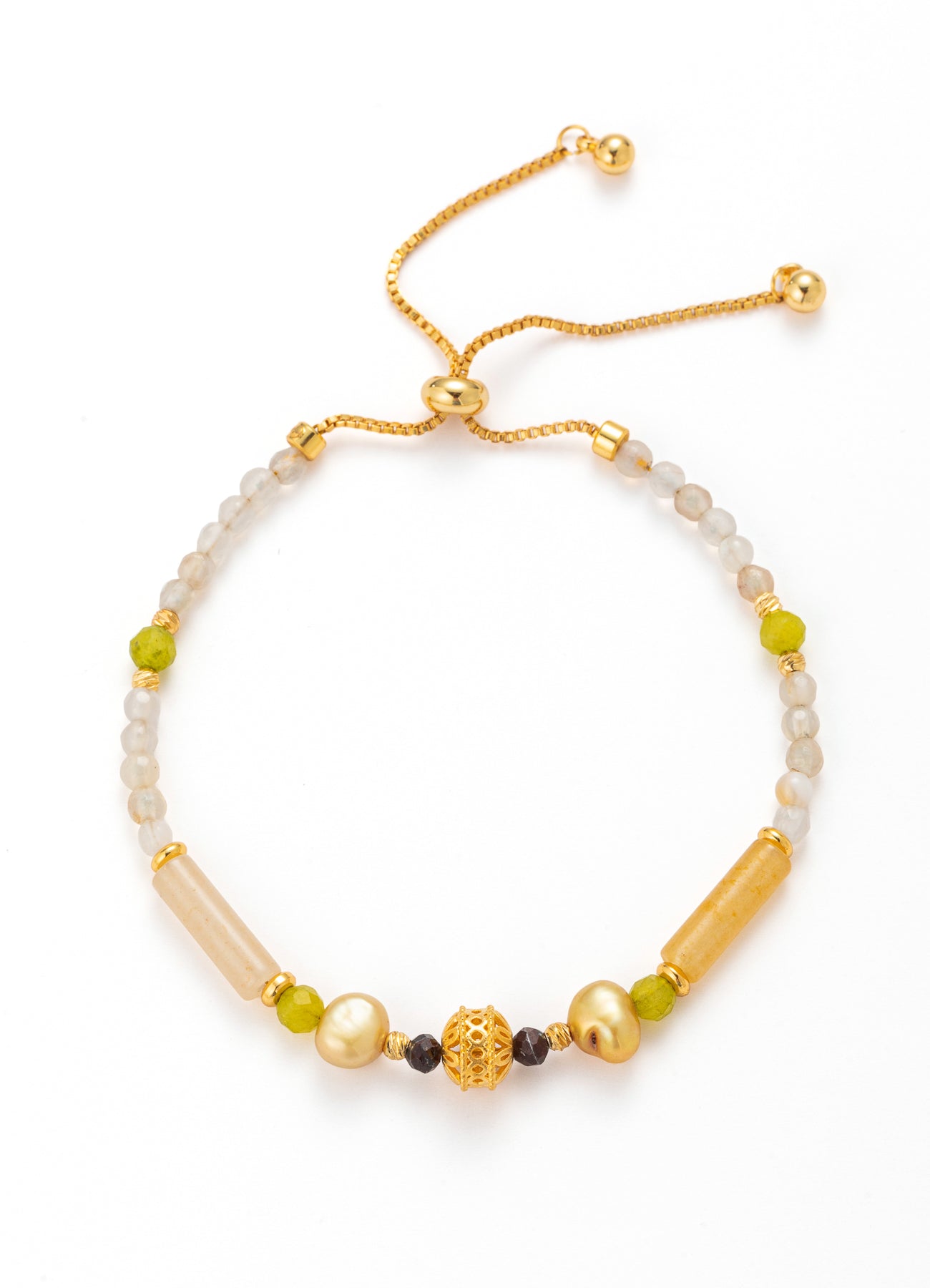 Citrin & Pearl Bracelet
