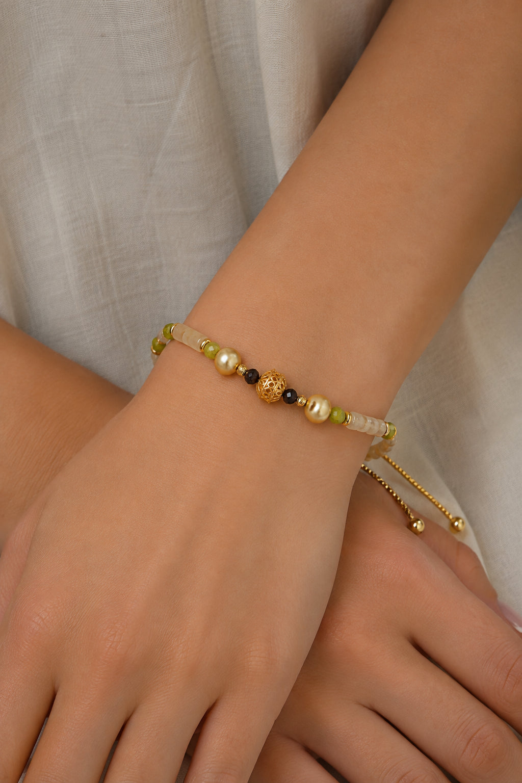 Citrin & Pearl Bracelet