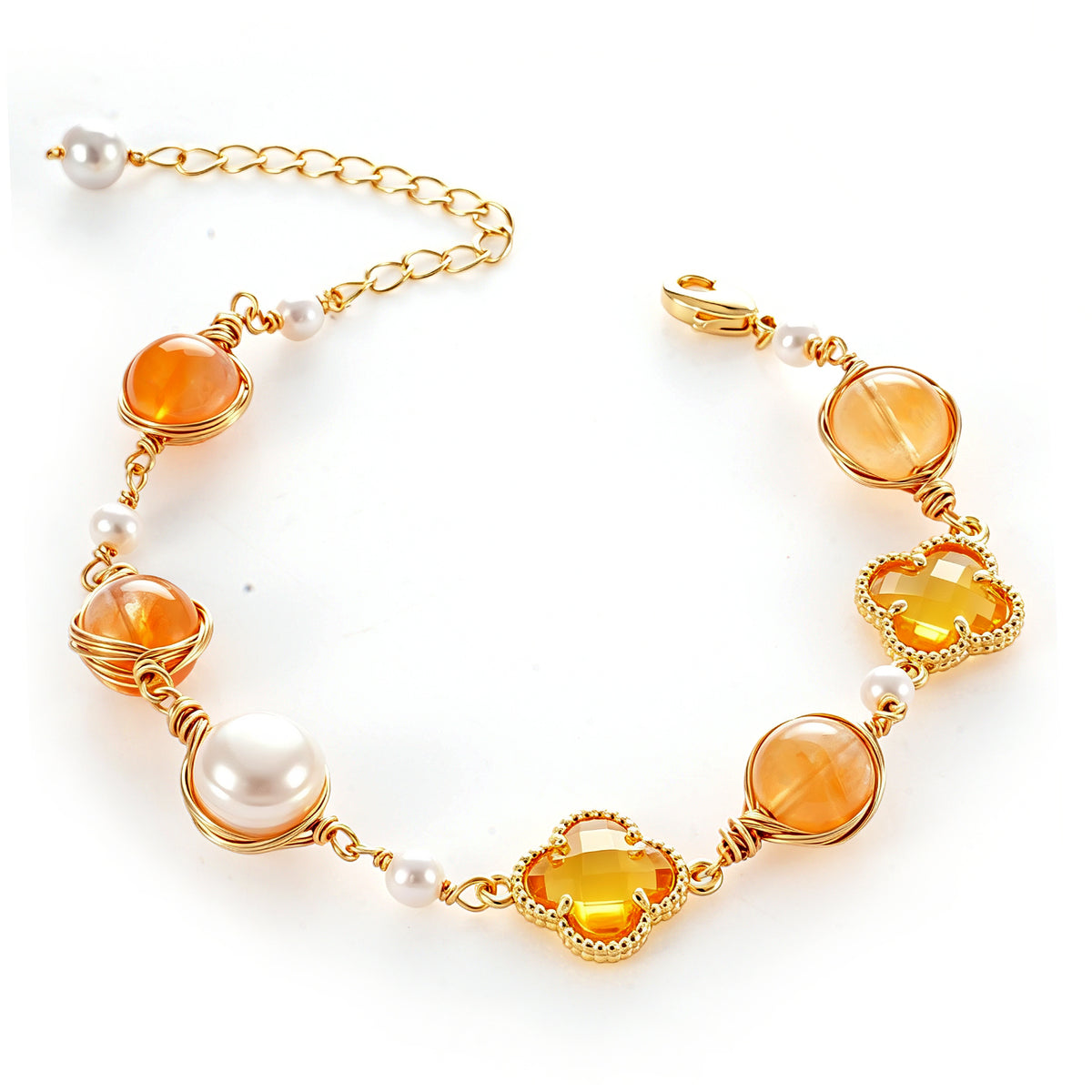 Citrine & Pearl Bracelet