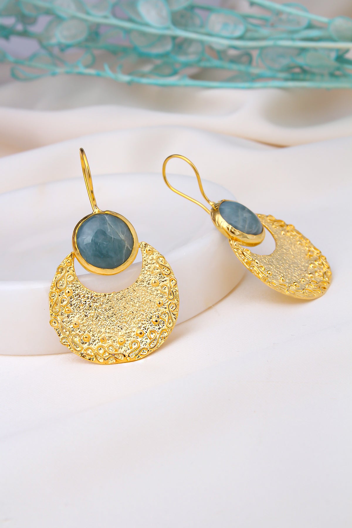 Aquamarine Boucles d'oreilles