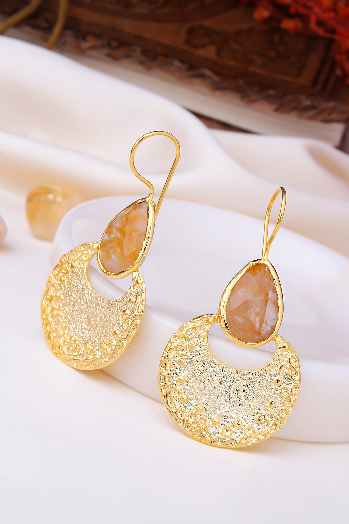 Citrine Boucles D'oreilles