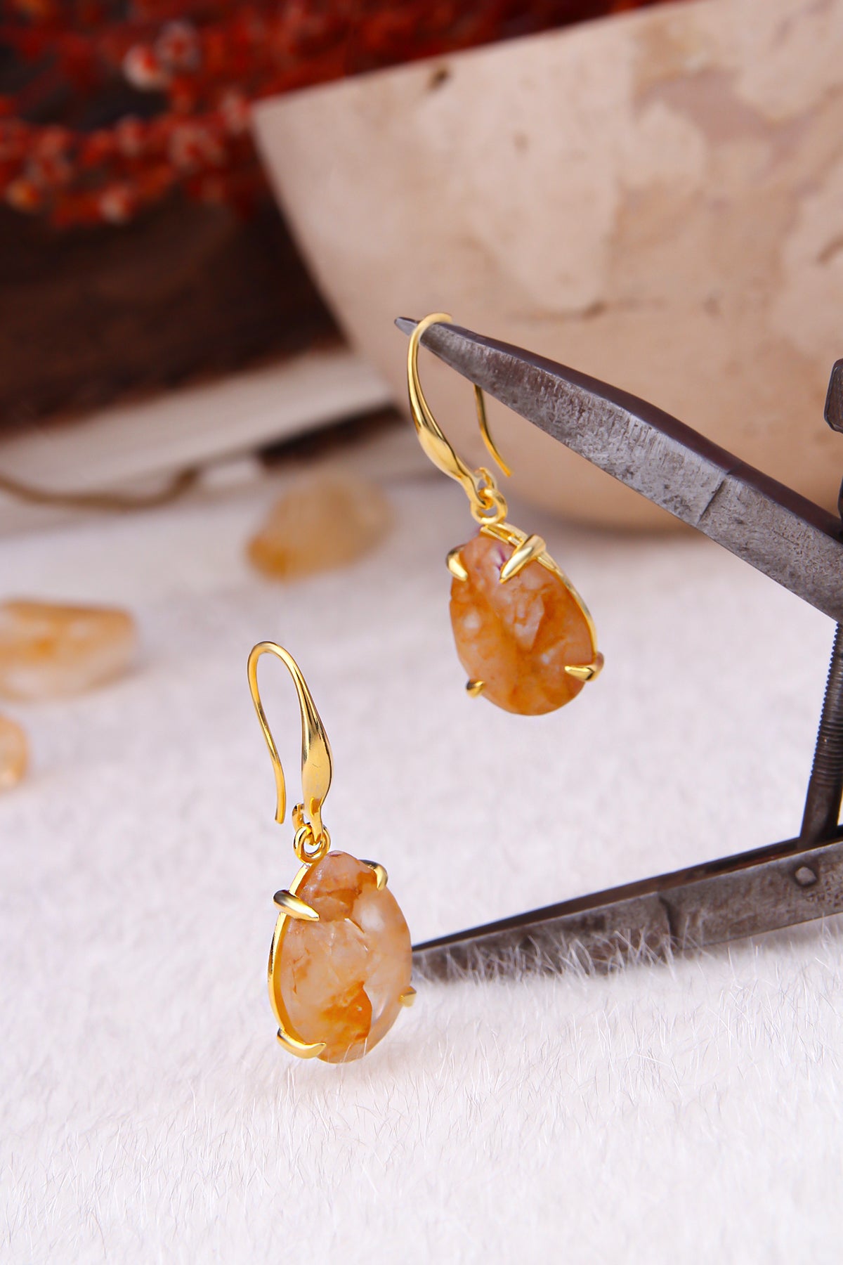 Citrine Boucles d'oreilles