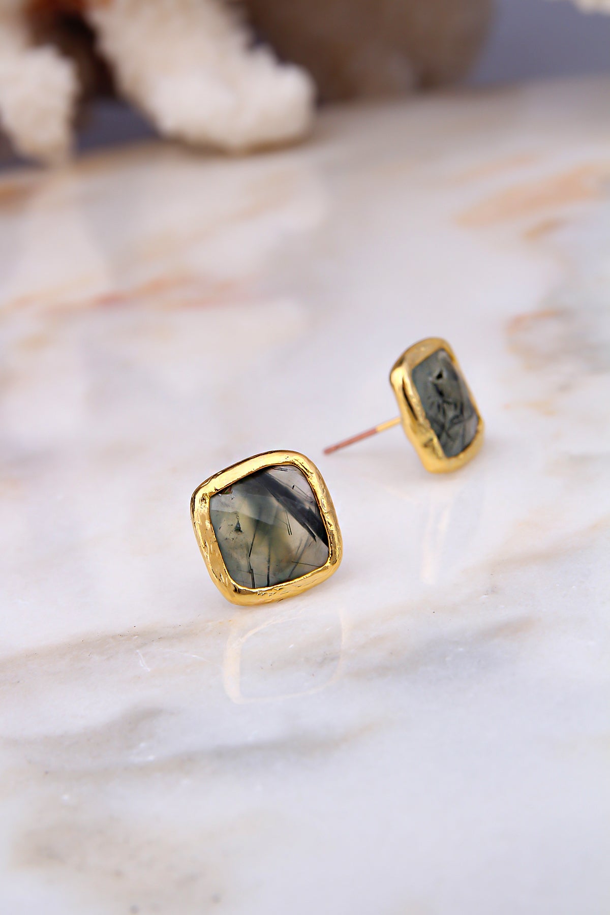 Prehnite Boucles d'oreilles