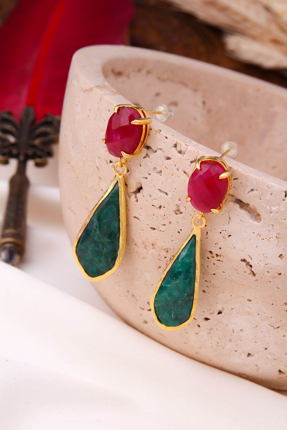 Agate Boucles d'oreilles