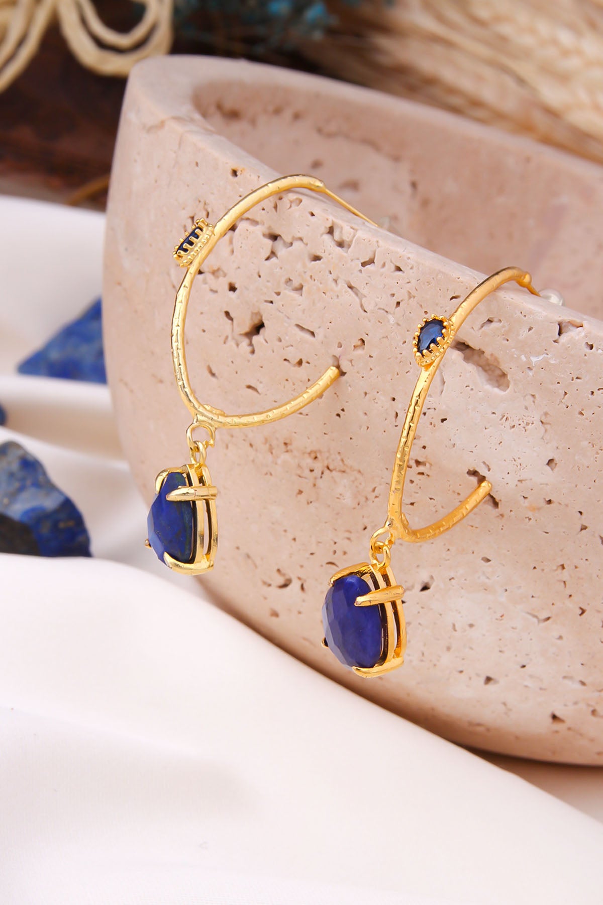 Saphire Boucles d'oreilles