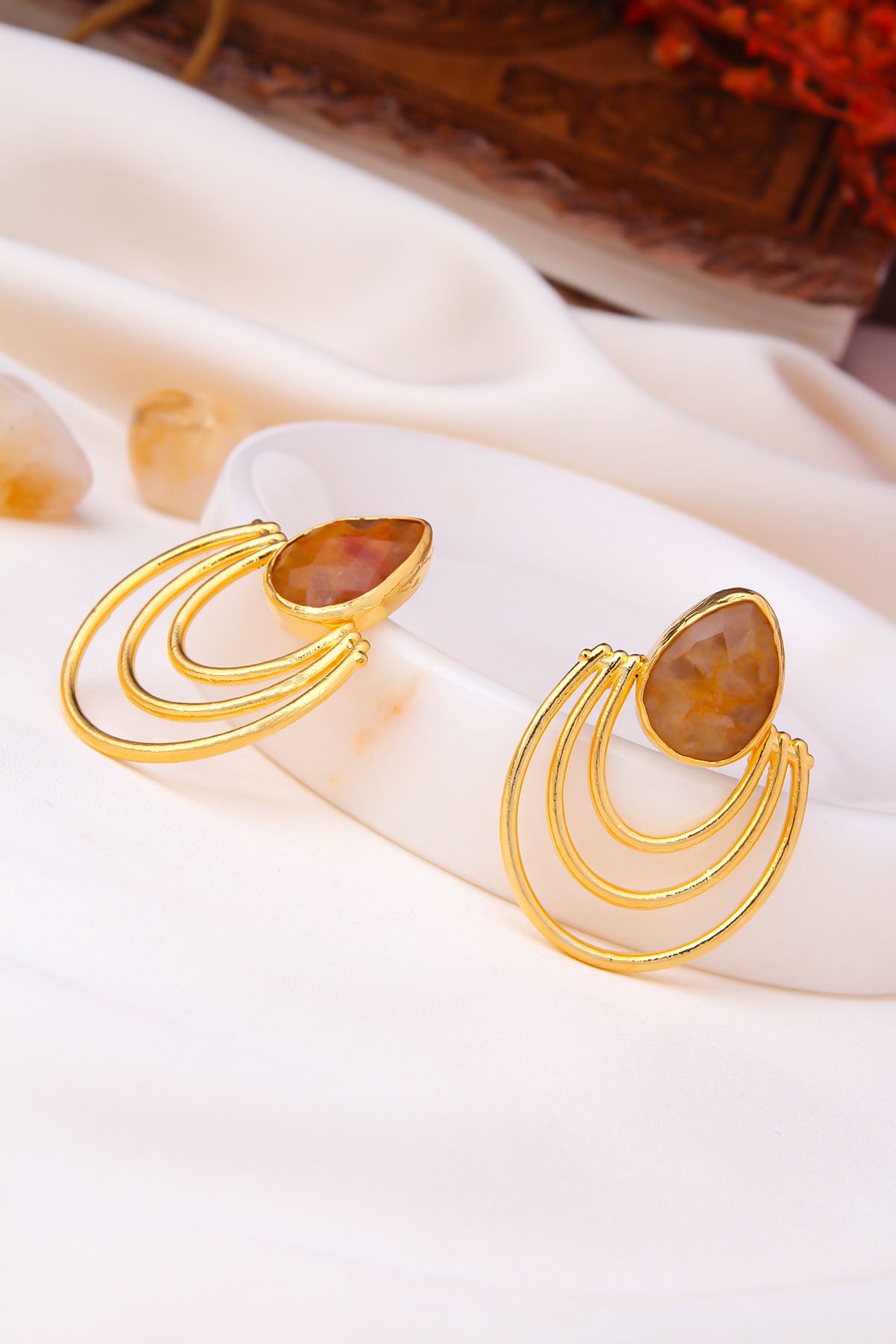 Citrine Boucles d'oreilles