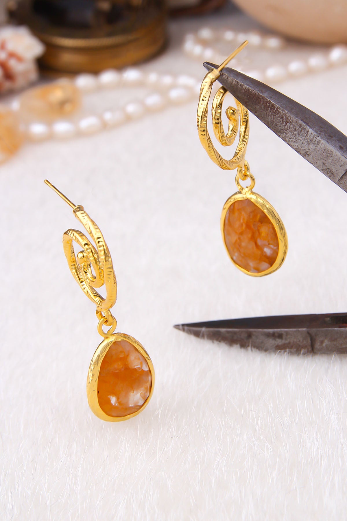 Citrine Boucles d'oreilles