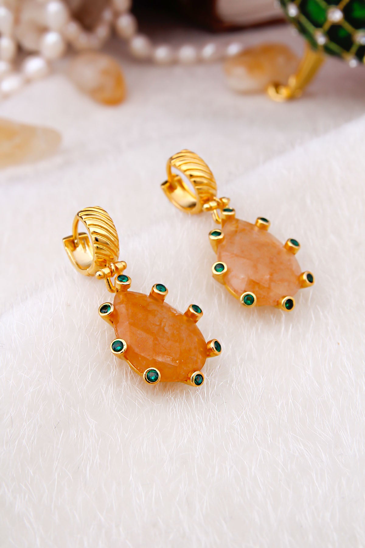 Citrine Boucles d'oreilles
