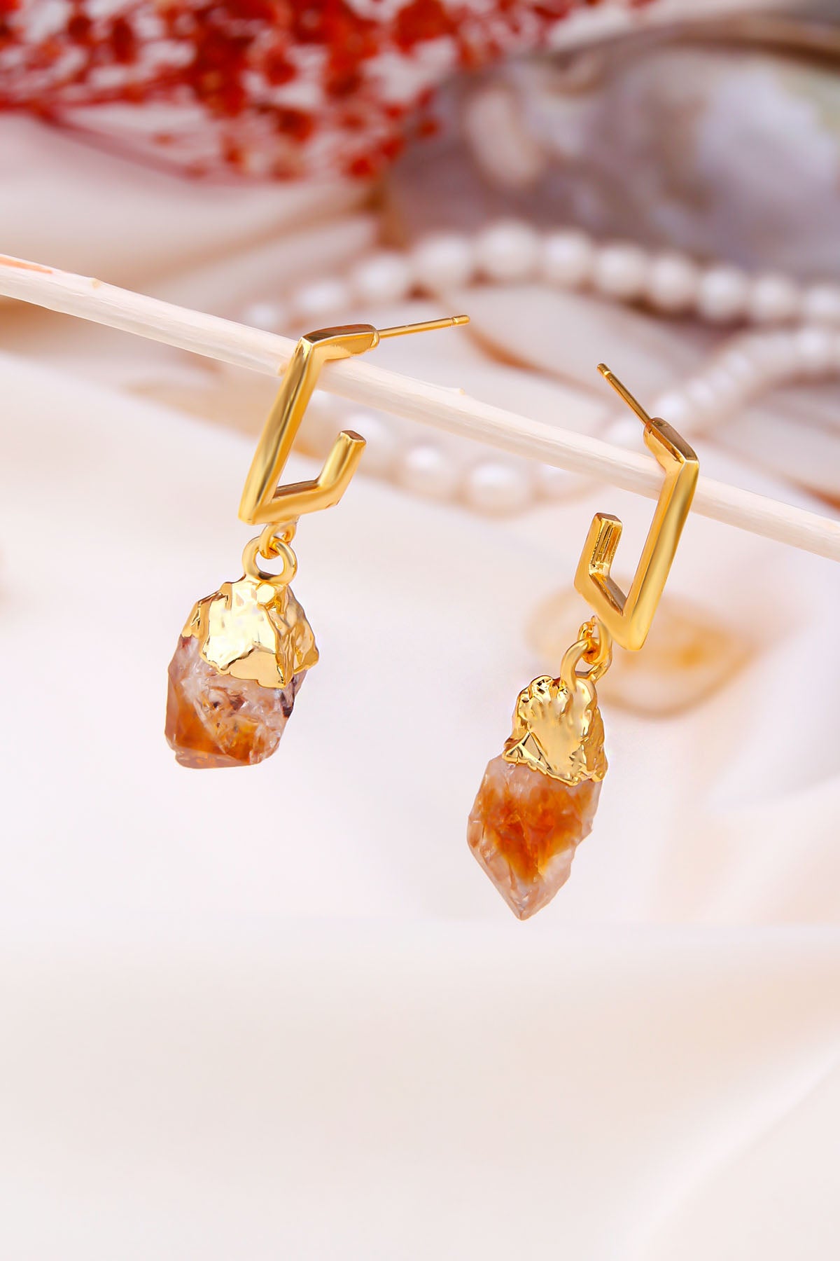 Citrine Boucles d'oreilles