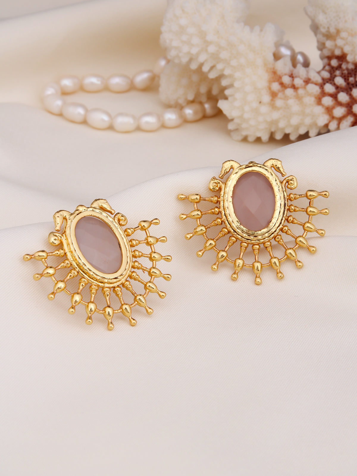 Pink Quartz Boucle D'oreilles