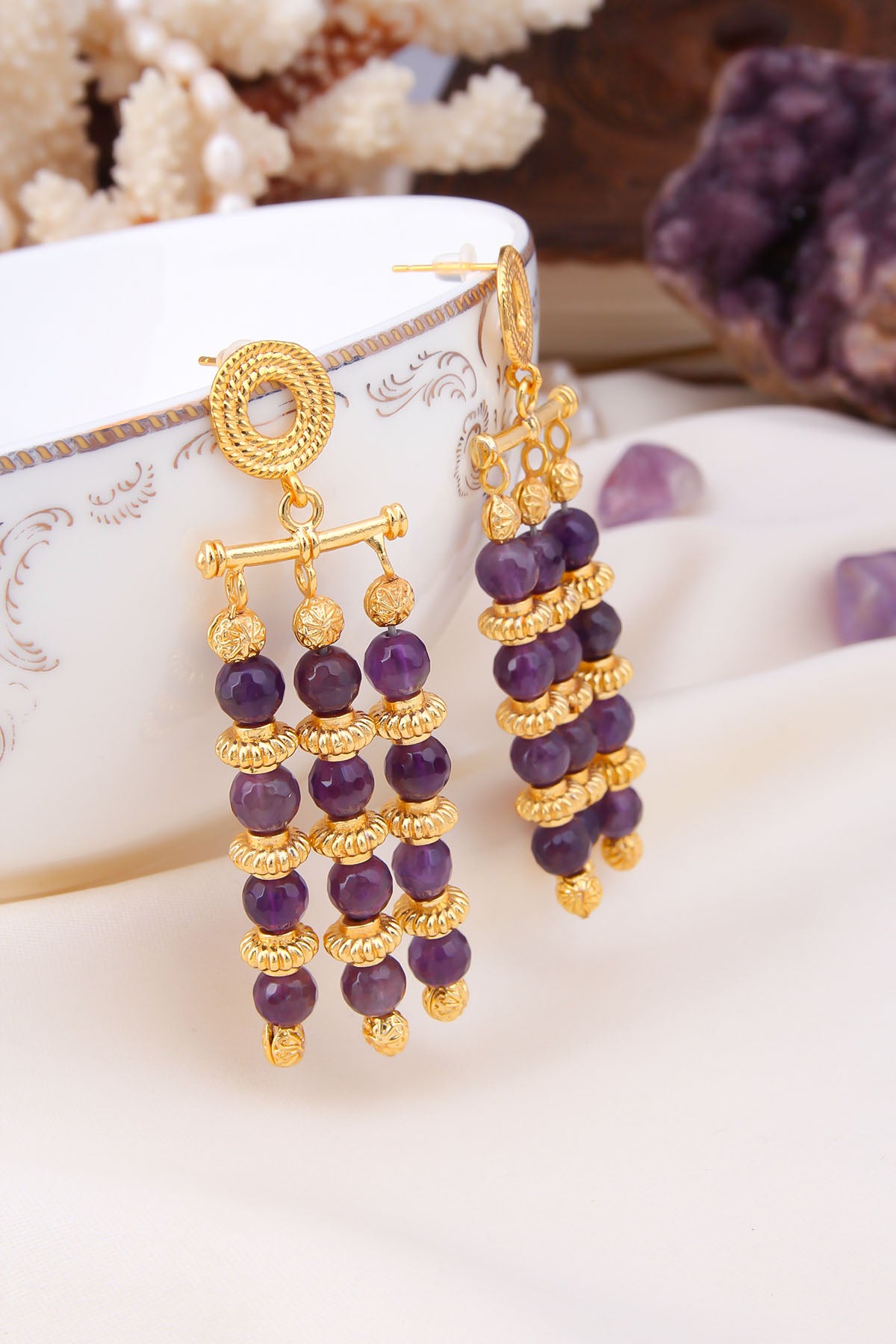Amethyst  Boucles d'oreilles