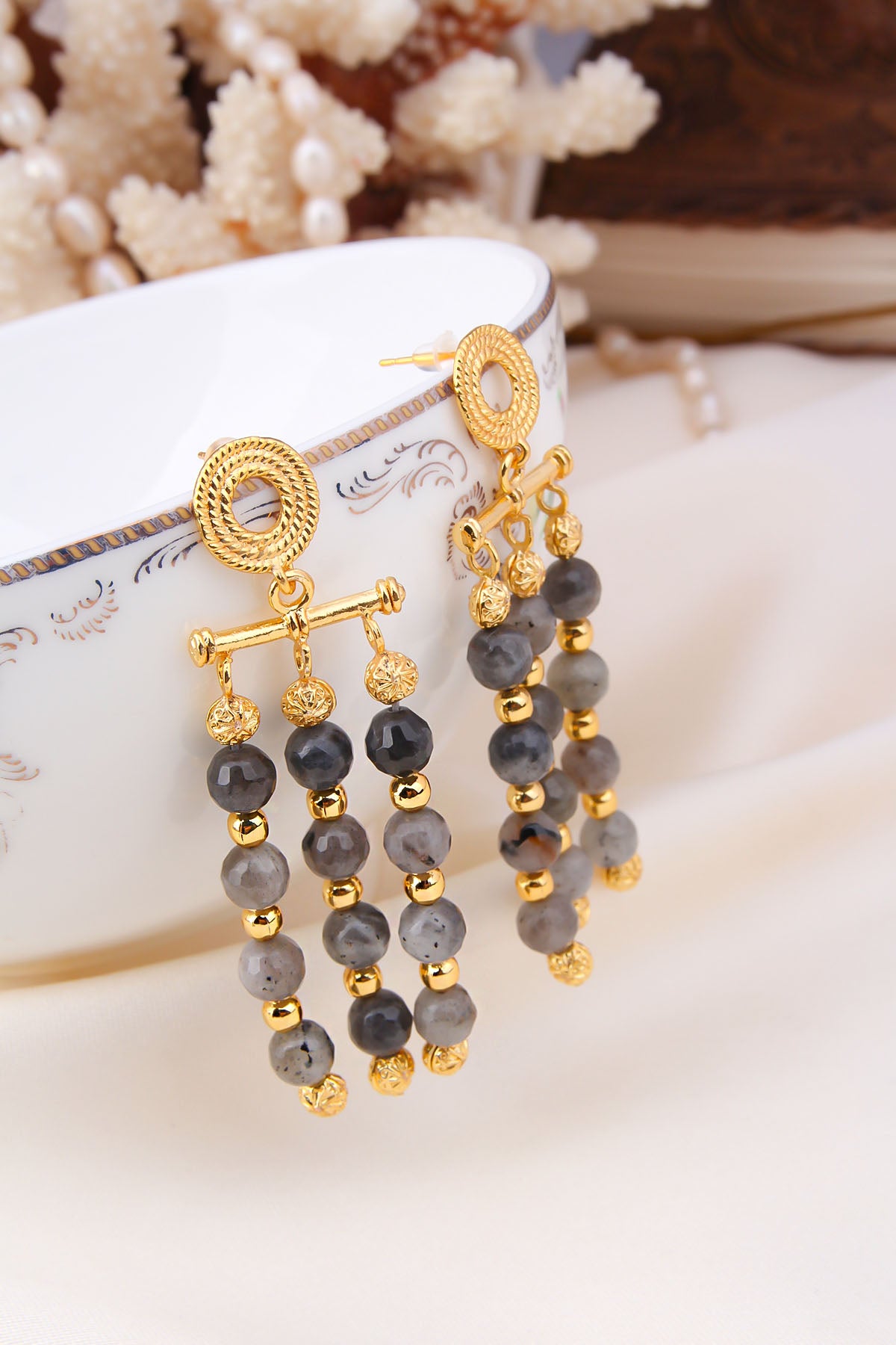Labradorite  Boucles d'oreilles