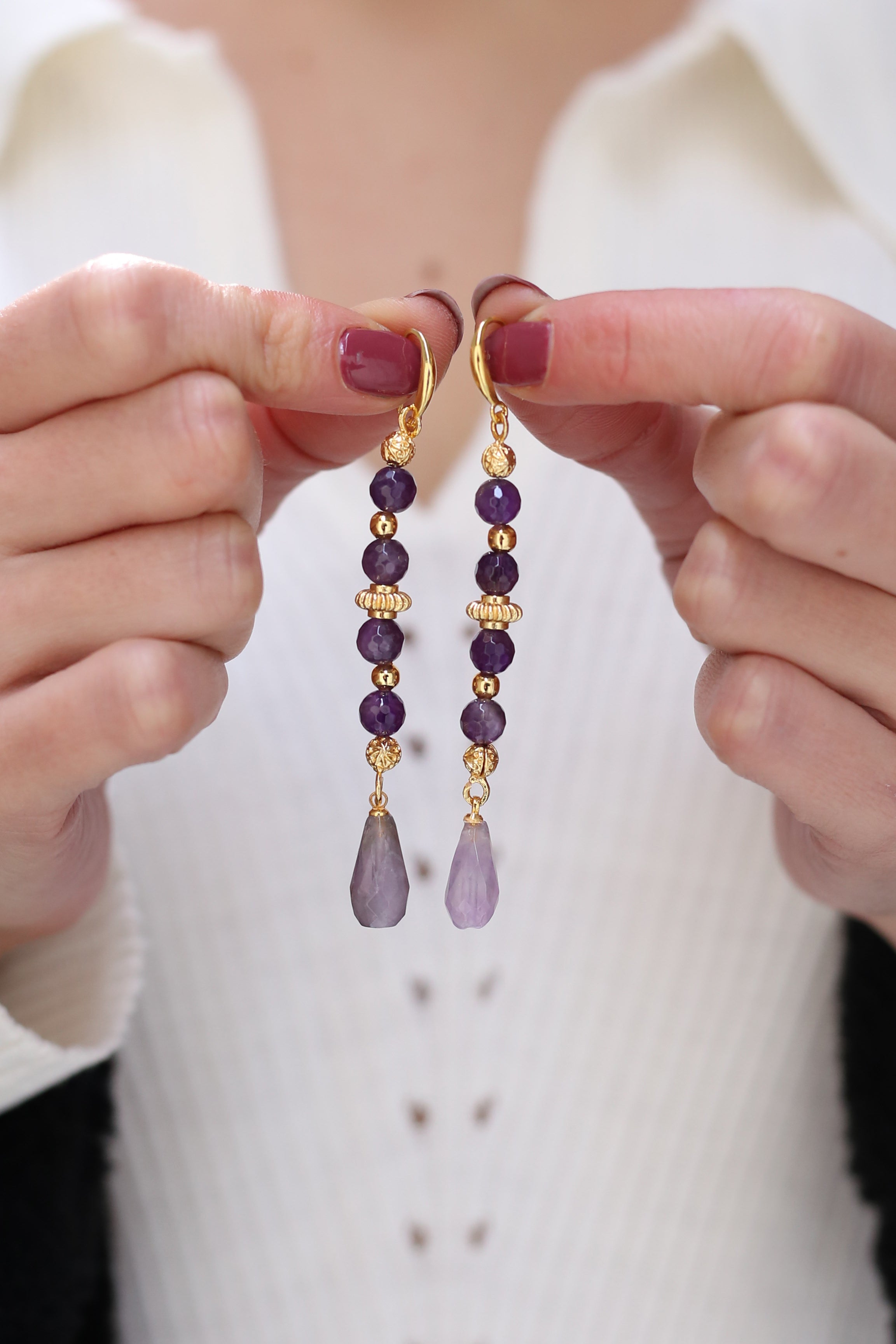 Amethyst  Boucles d'oreilles