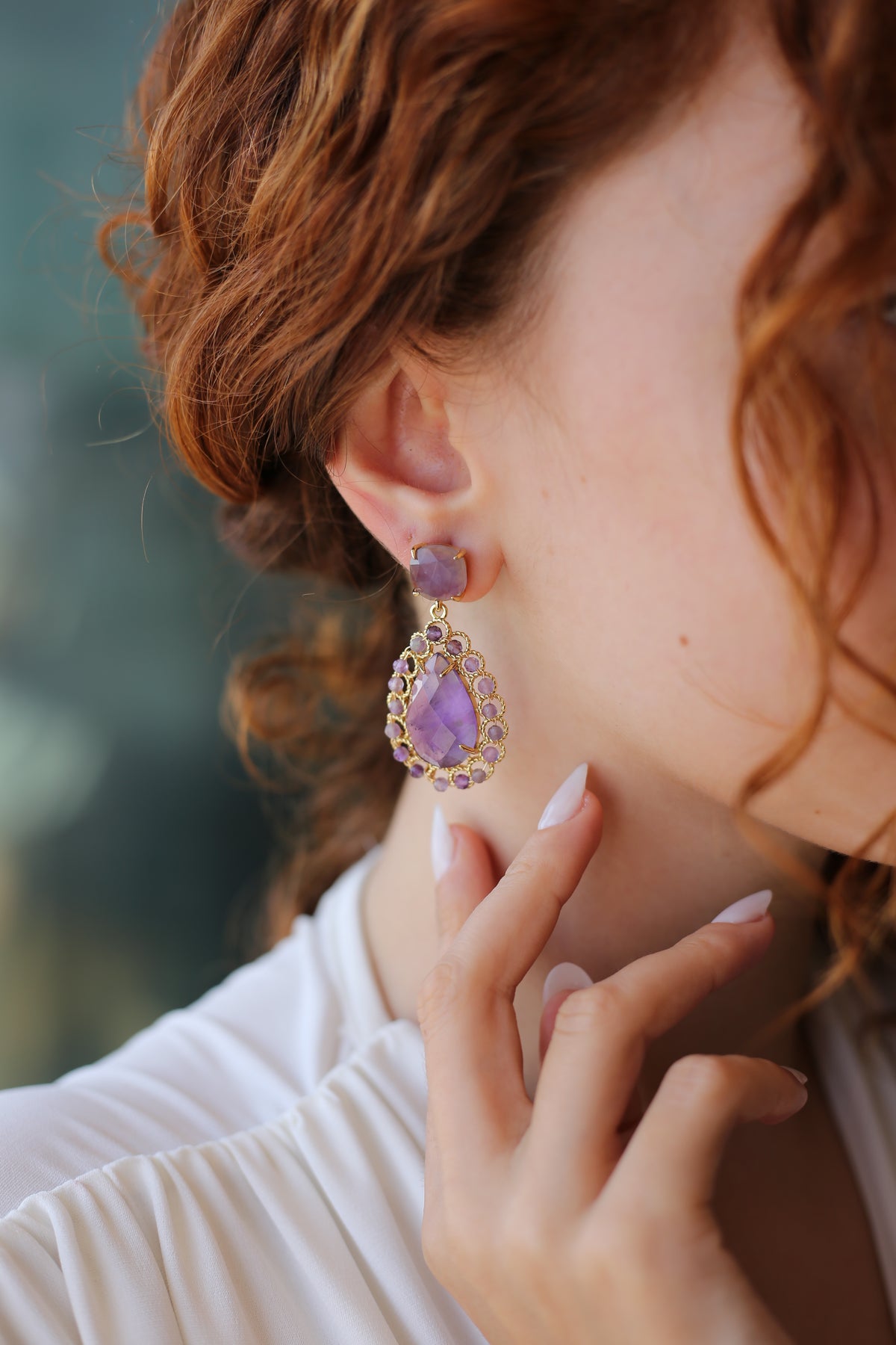 Amethyst Boucles d'oreilles
