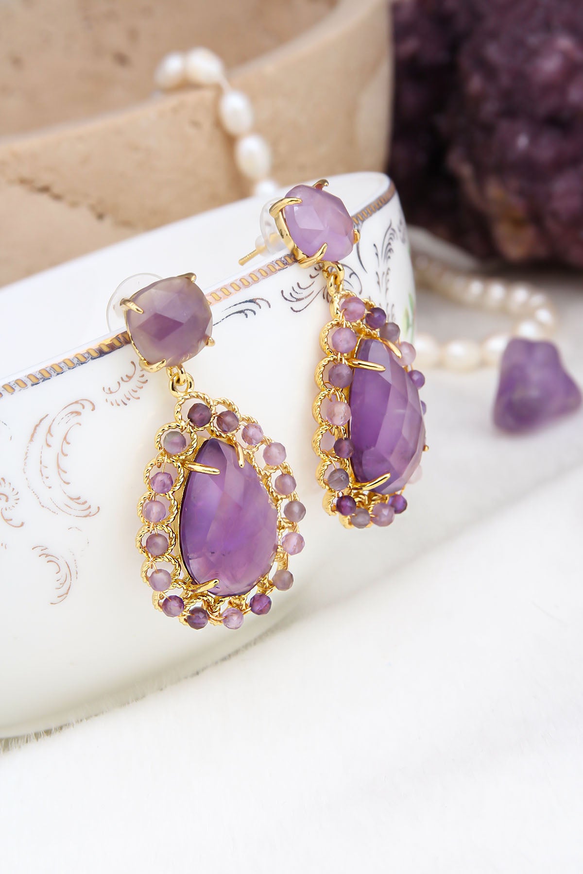 Amethyst Boucles d'oreilles