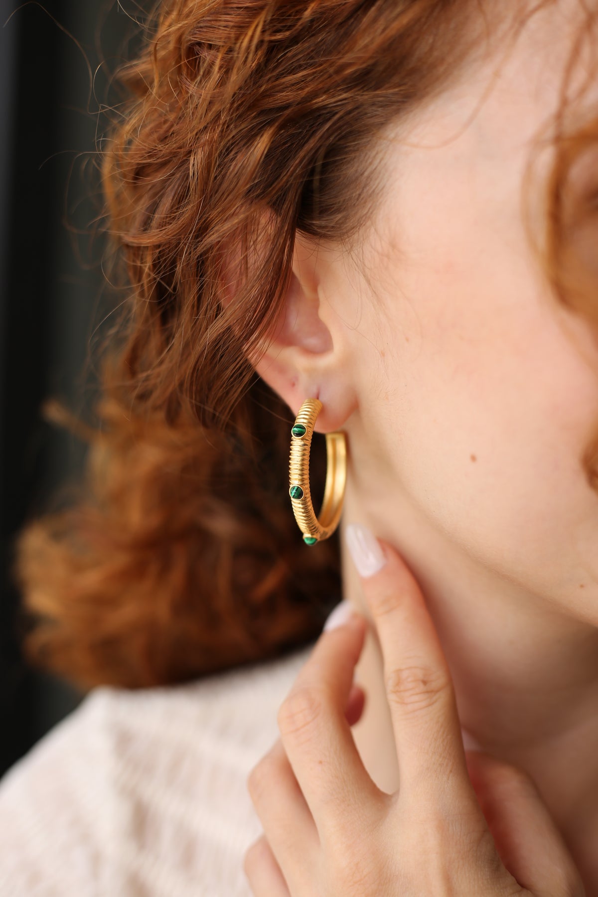 Malahite Boucles d'oreilles