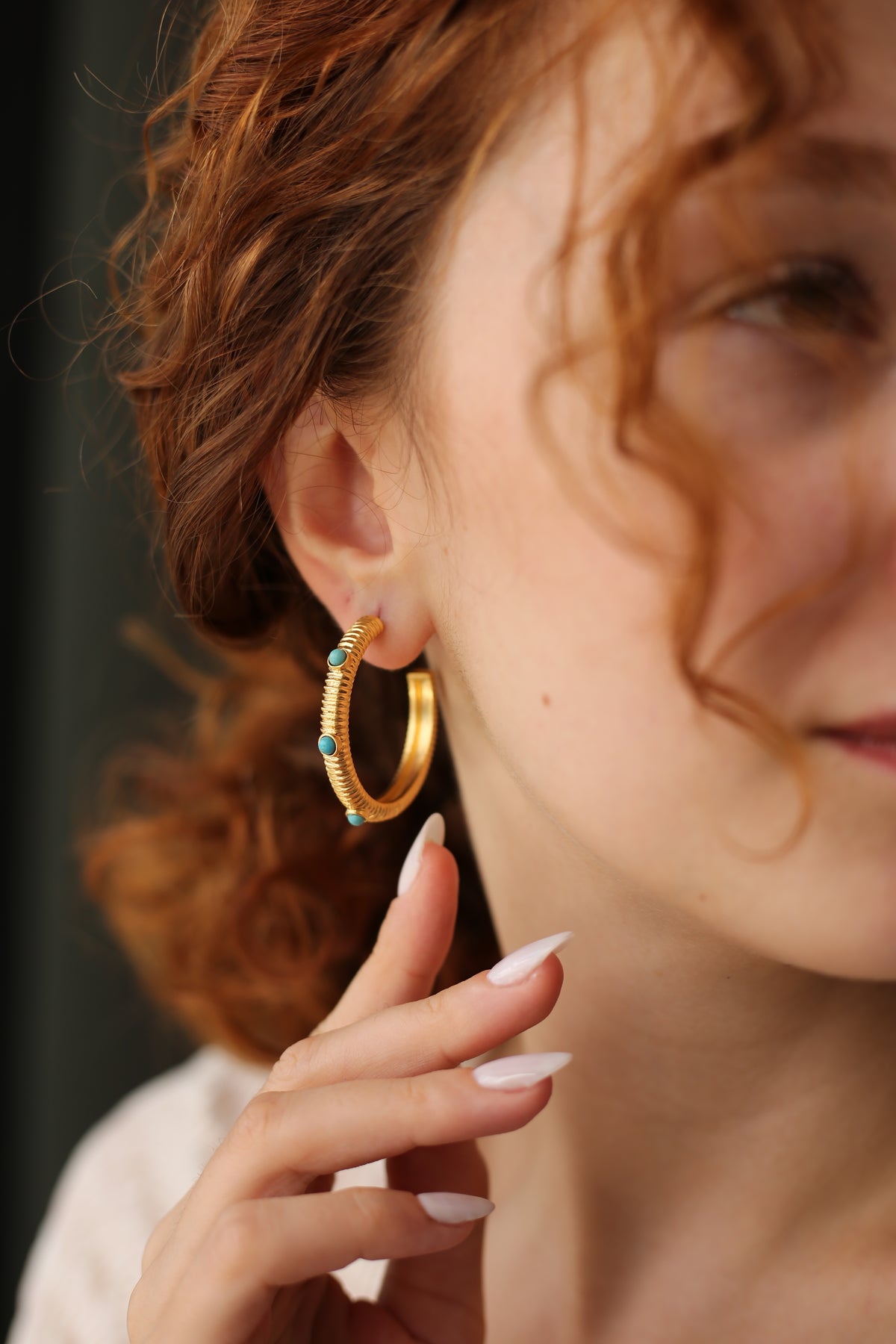 Turquoise Boucles d'oreilles