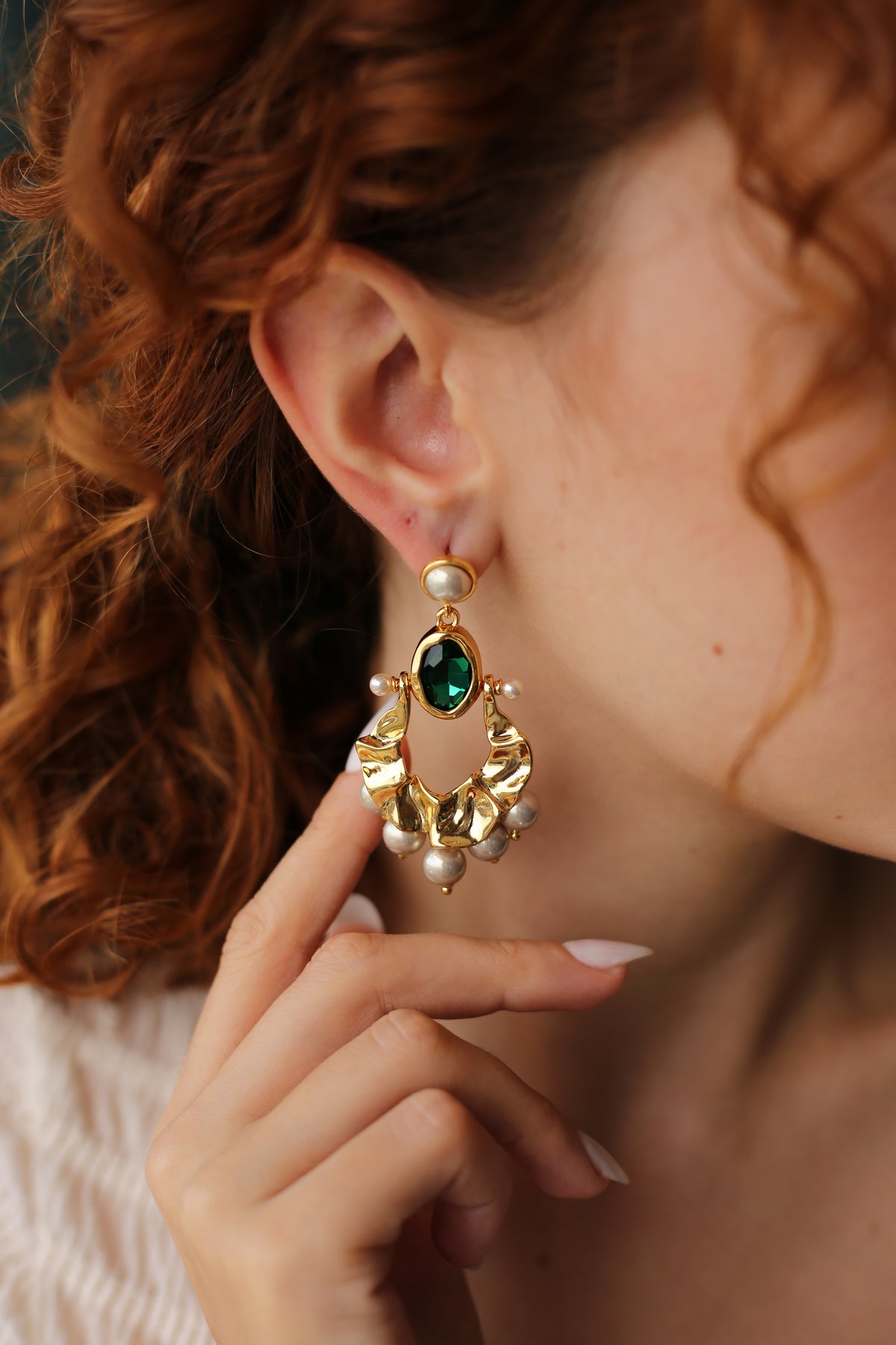 Pearl & Crystal Boucles d'oreilles