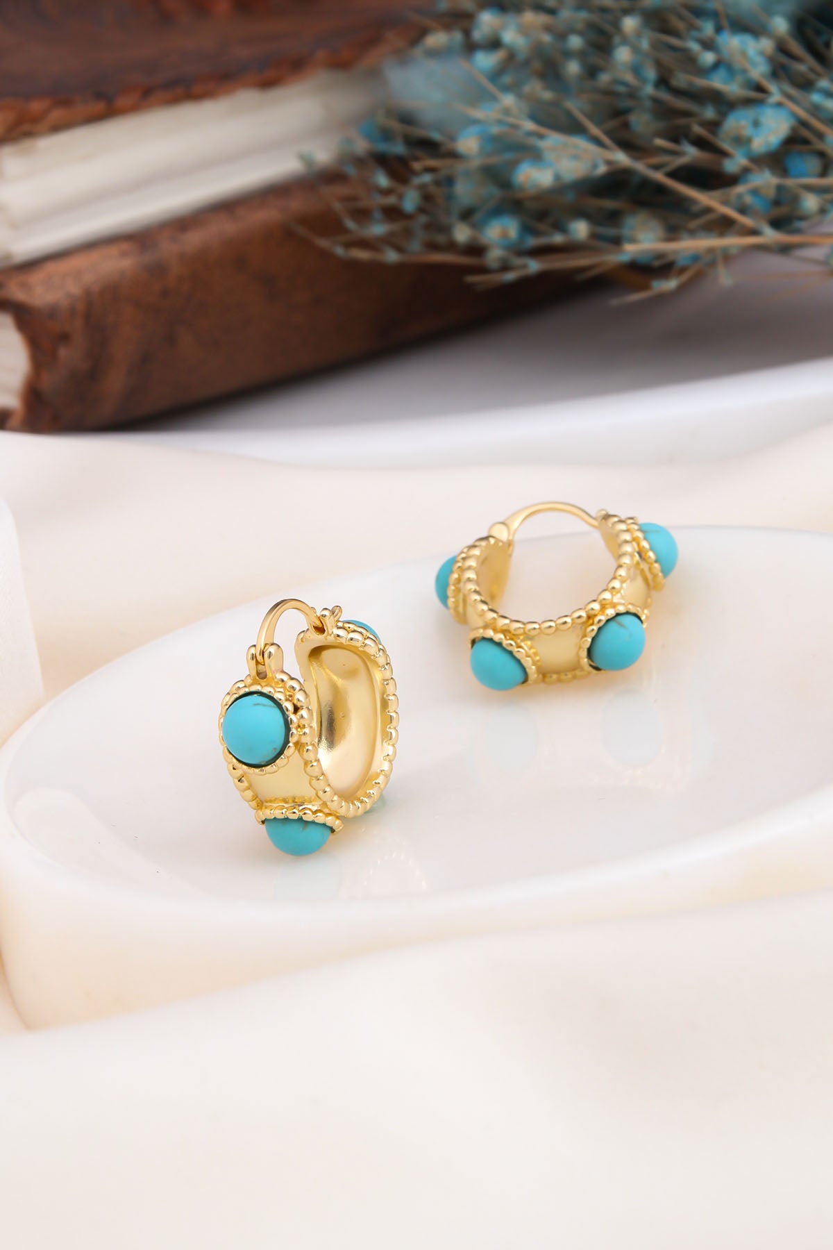 Turquoise Boucles D'oreilles