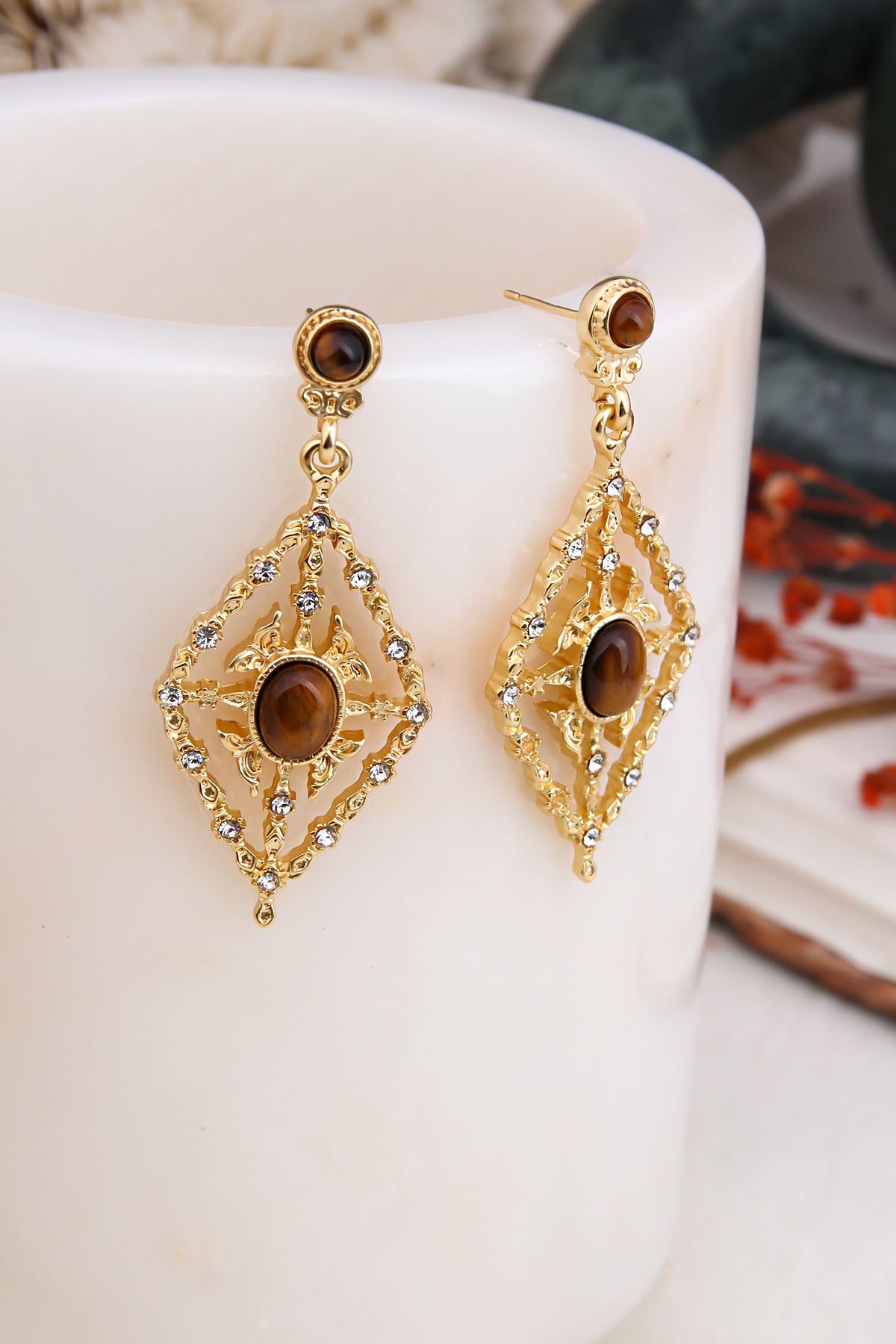 Tiger Eye Earring