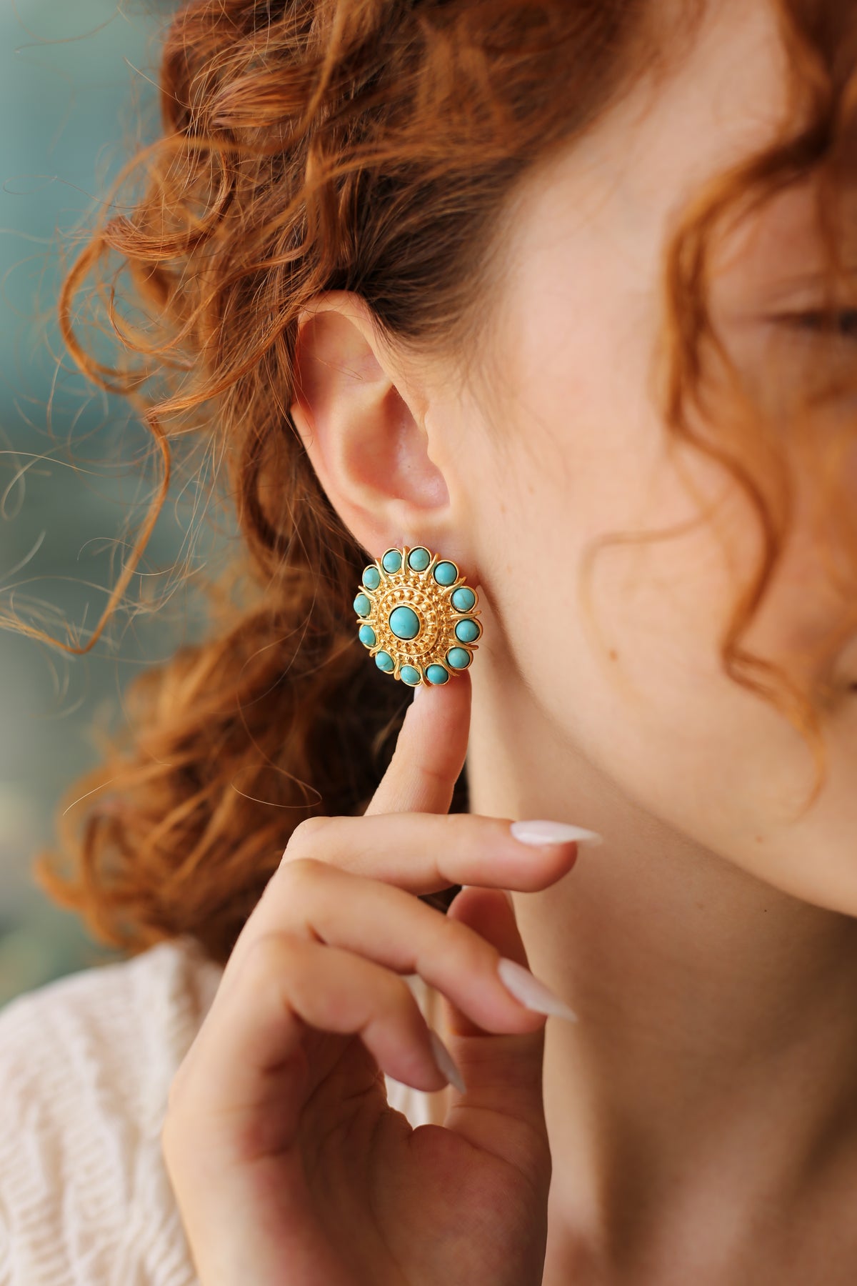 Turquoise Boucles d'oreilles