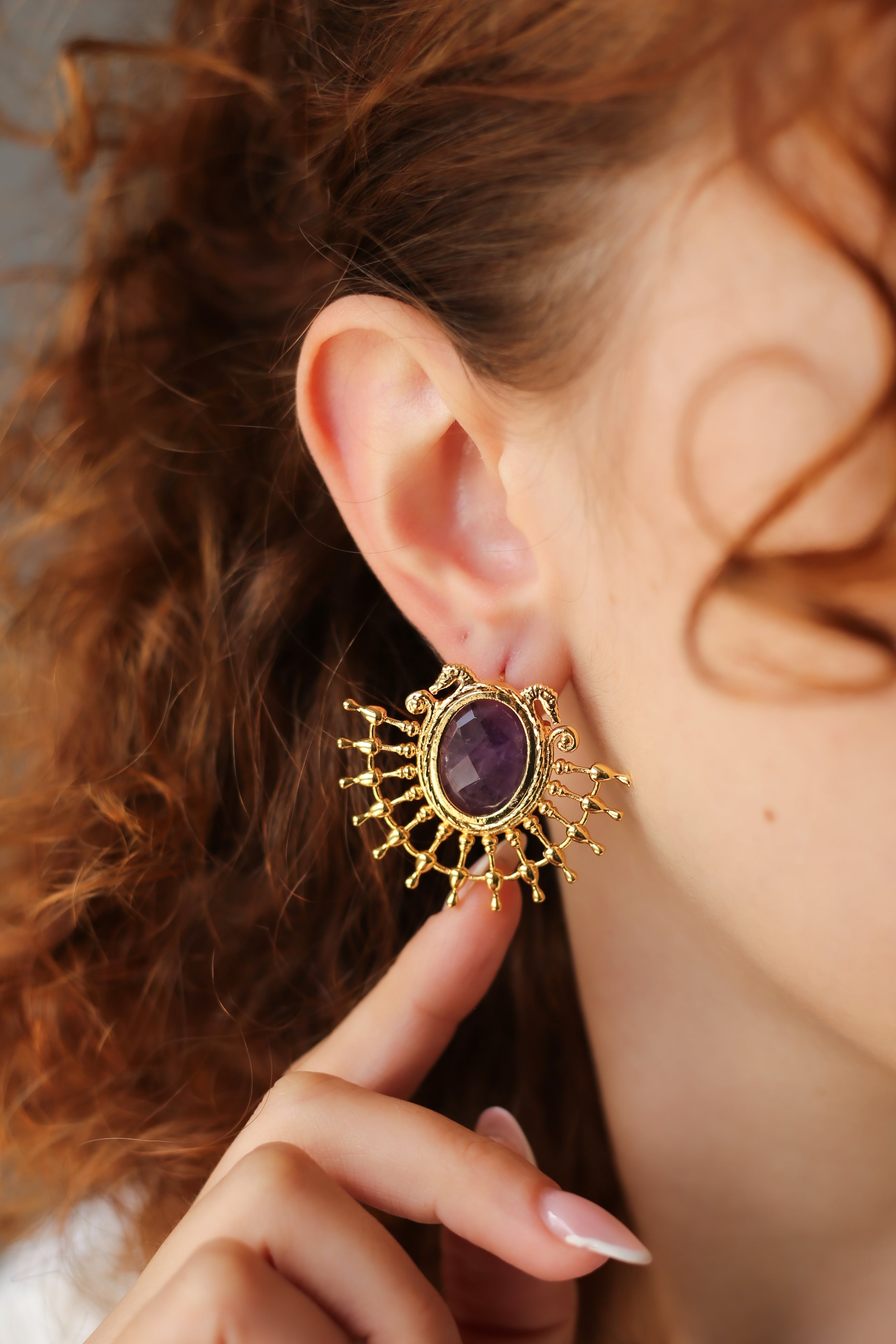 Amethyst Boucles d'oreilles