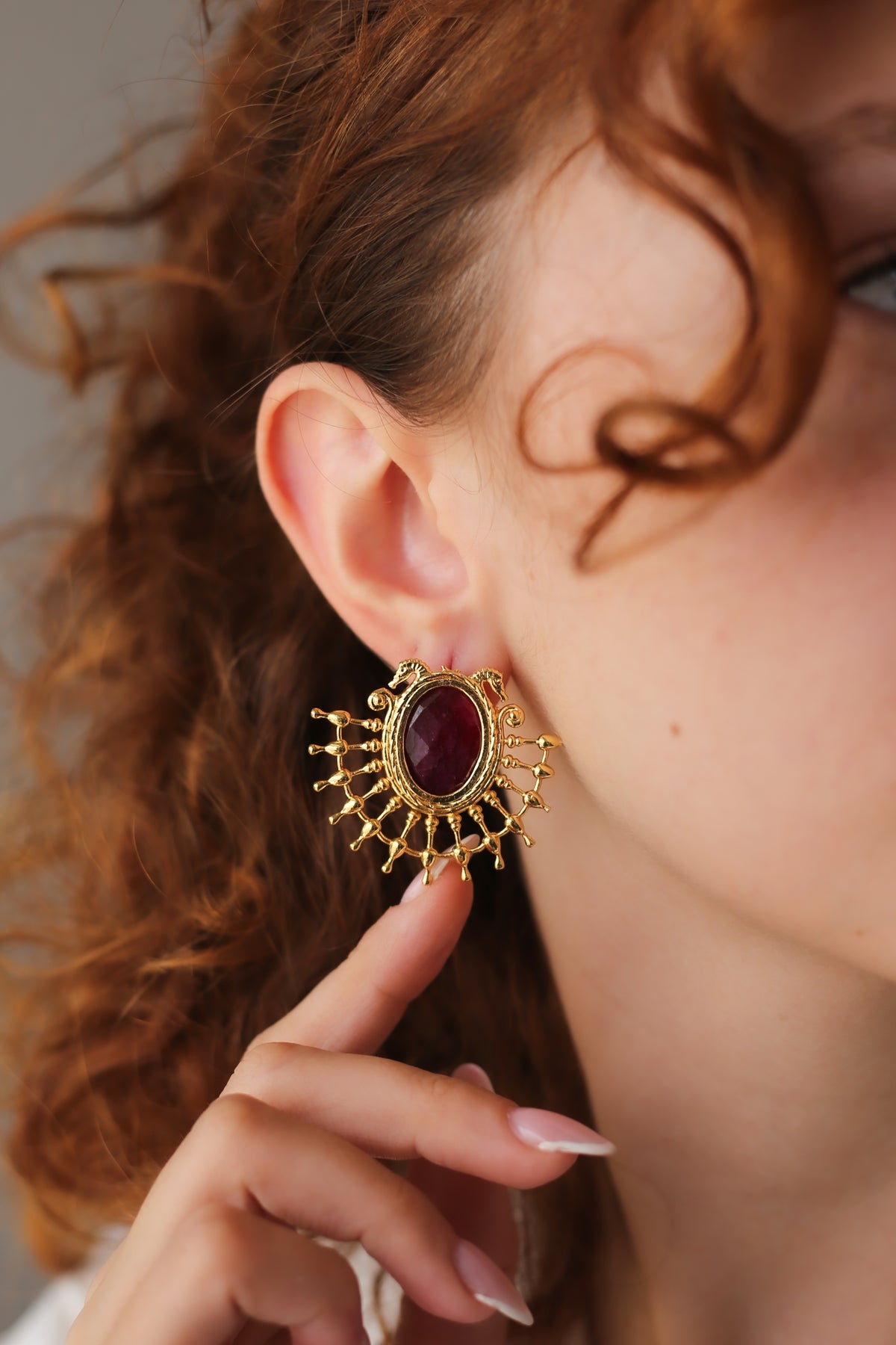 Rodanhite Boucles d'oreilles