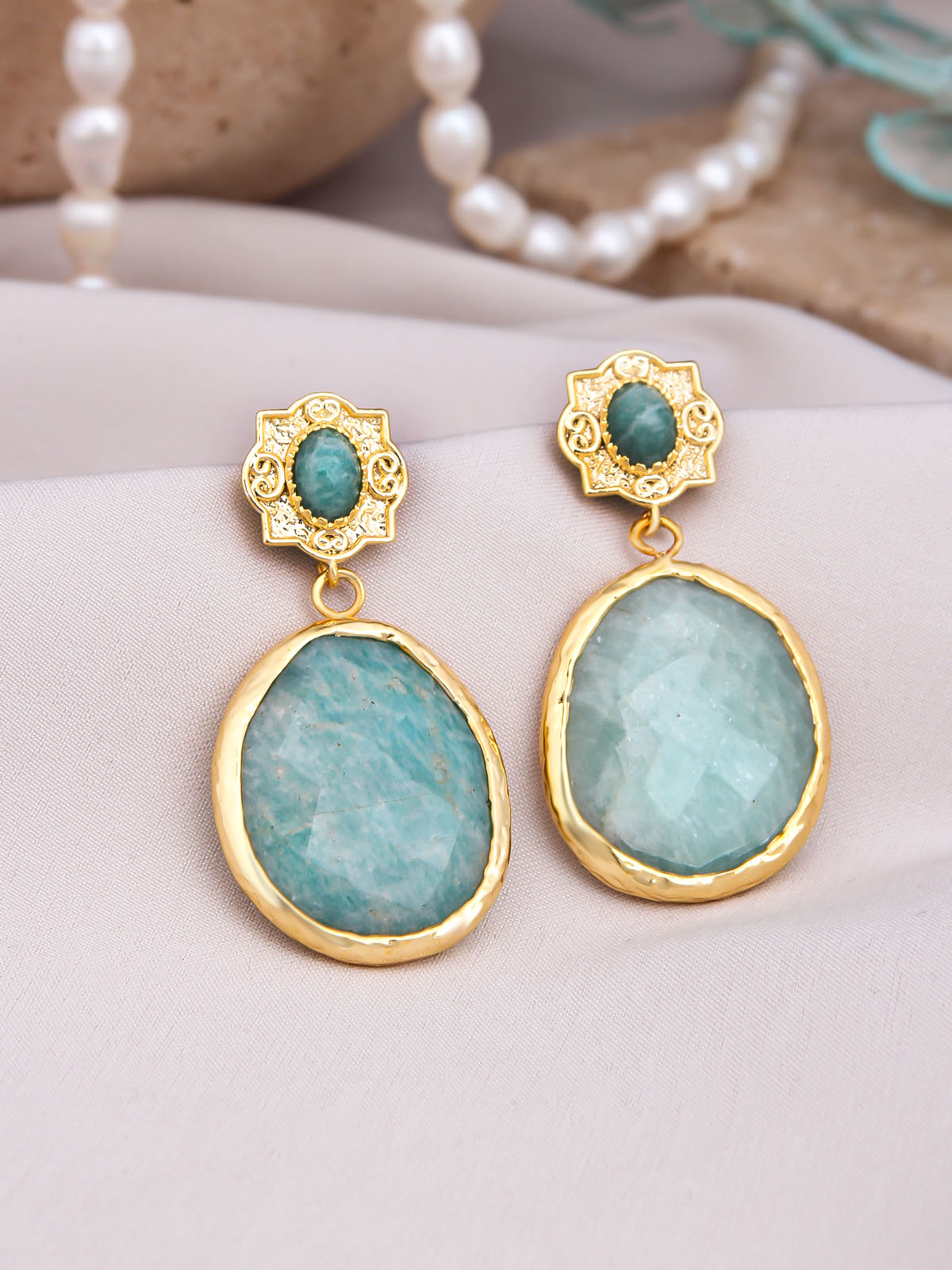 Amazonite Boucles d'oreilles