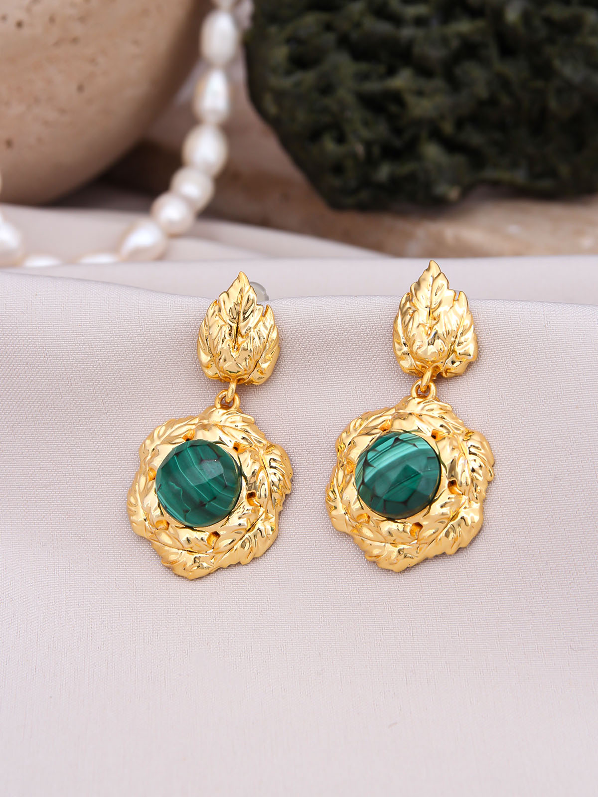 Malahite Boucles d'oreilles