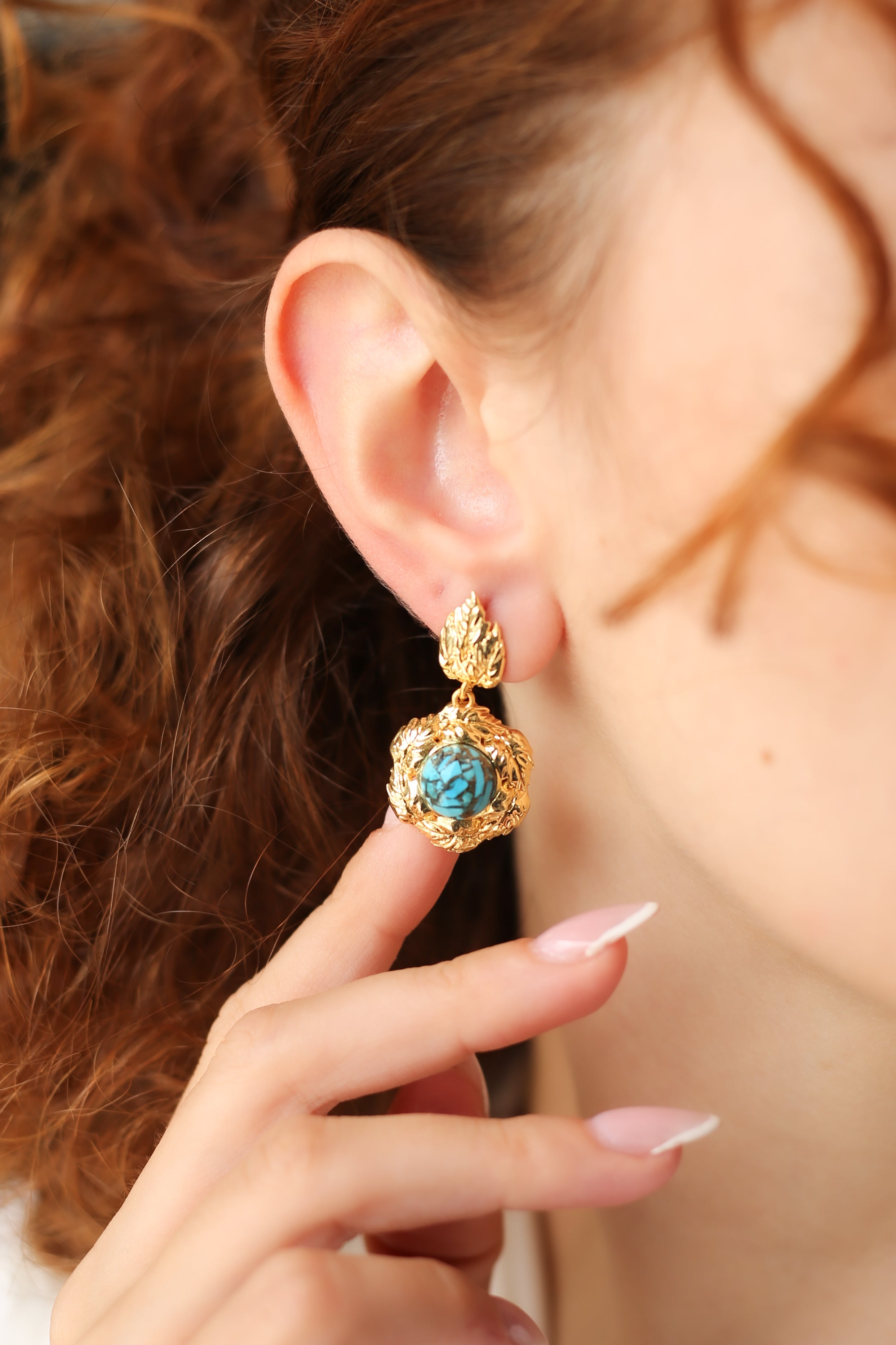 Turquoise Boucles d'oreilles