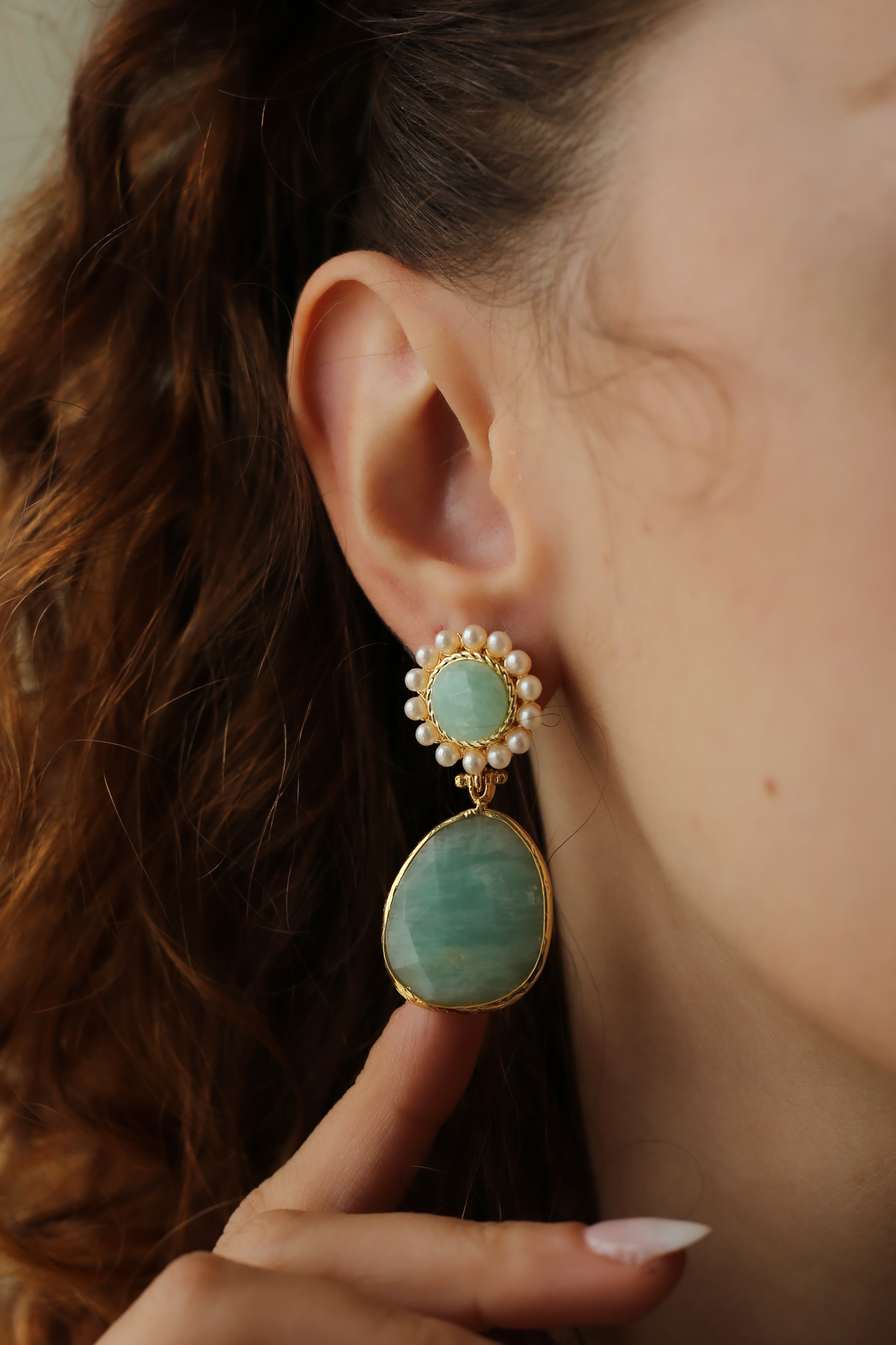 Amazonite Boucle d'oreilles