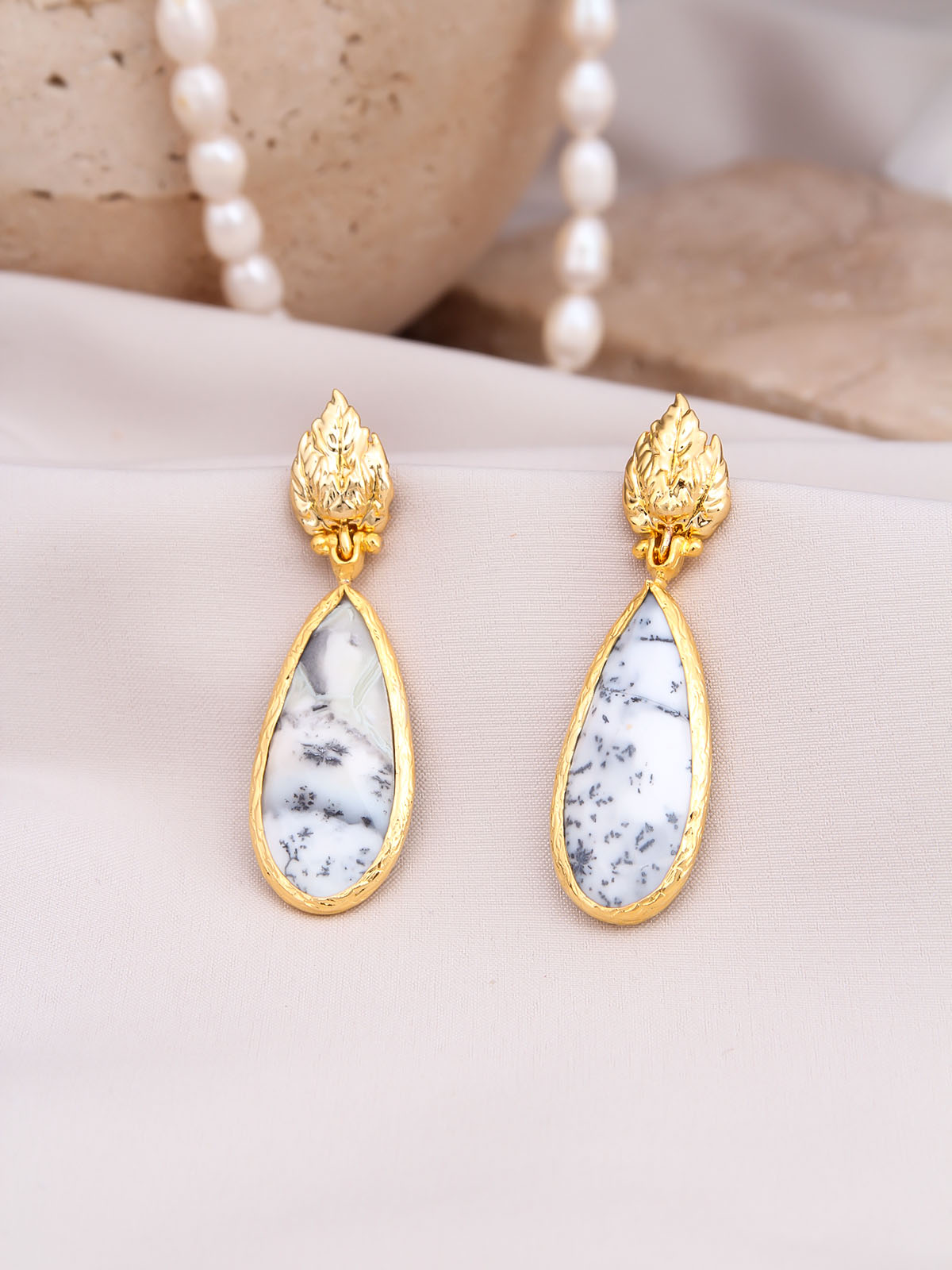 Dendrite Stone Earrings