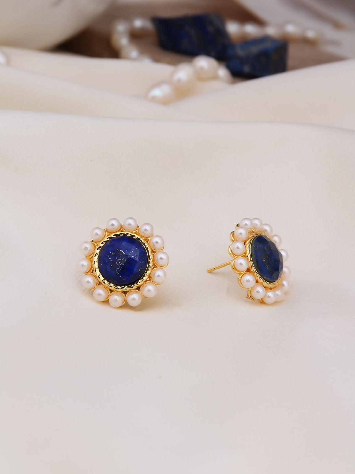 Lapis & Pearl Boucles d'oreilles