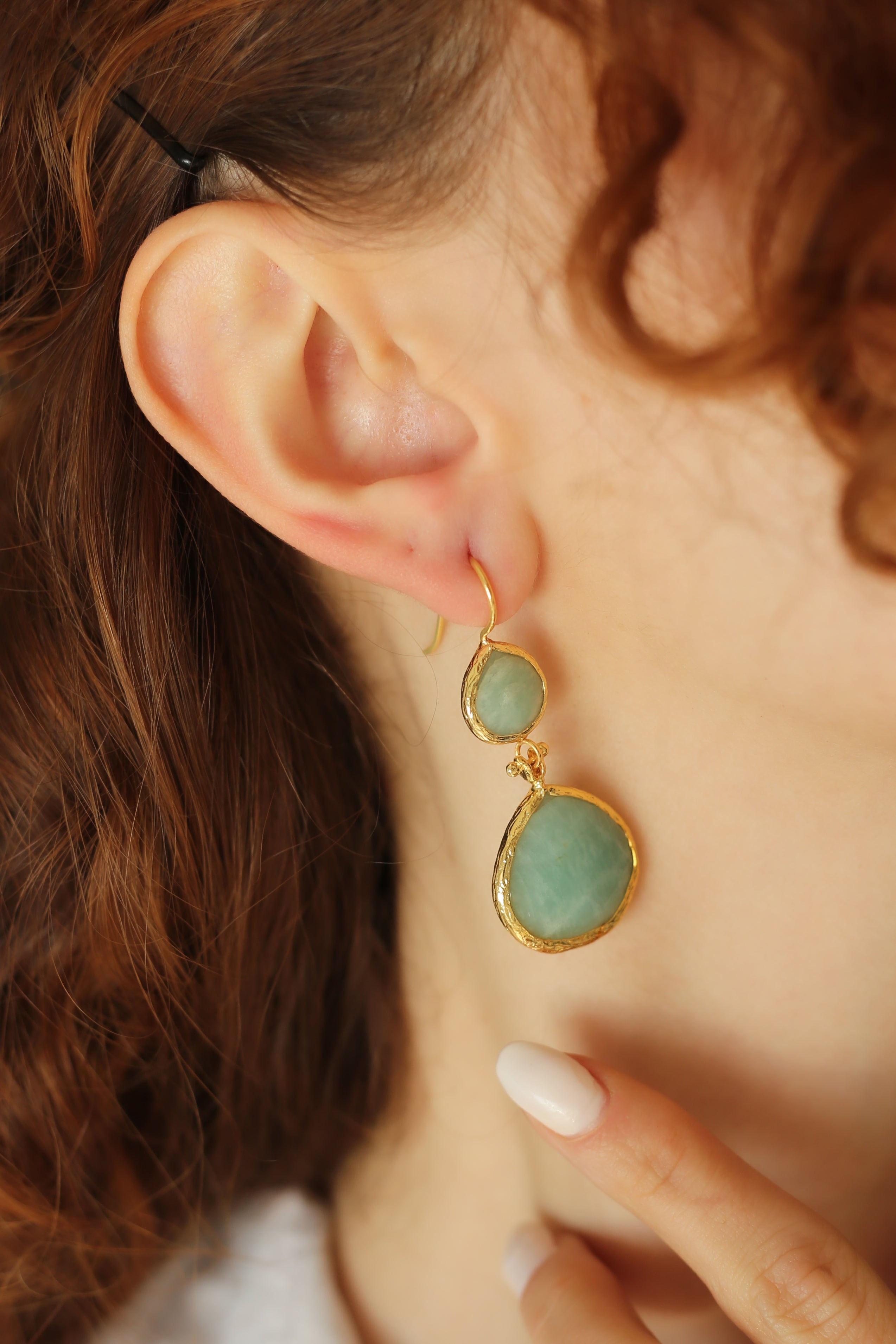 Amazonite Boucles d'oreilles