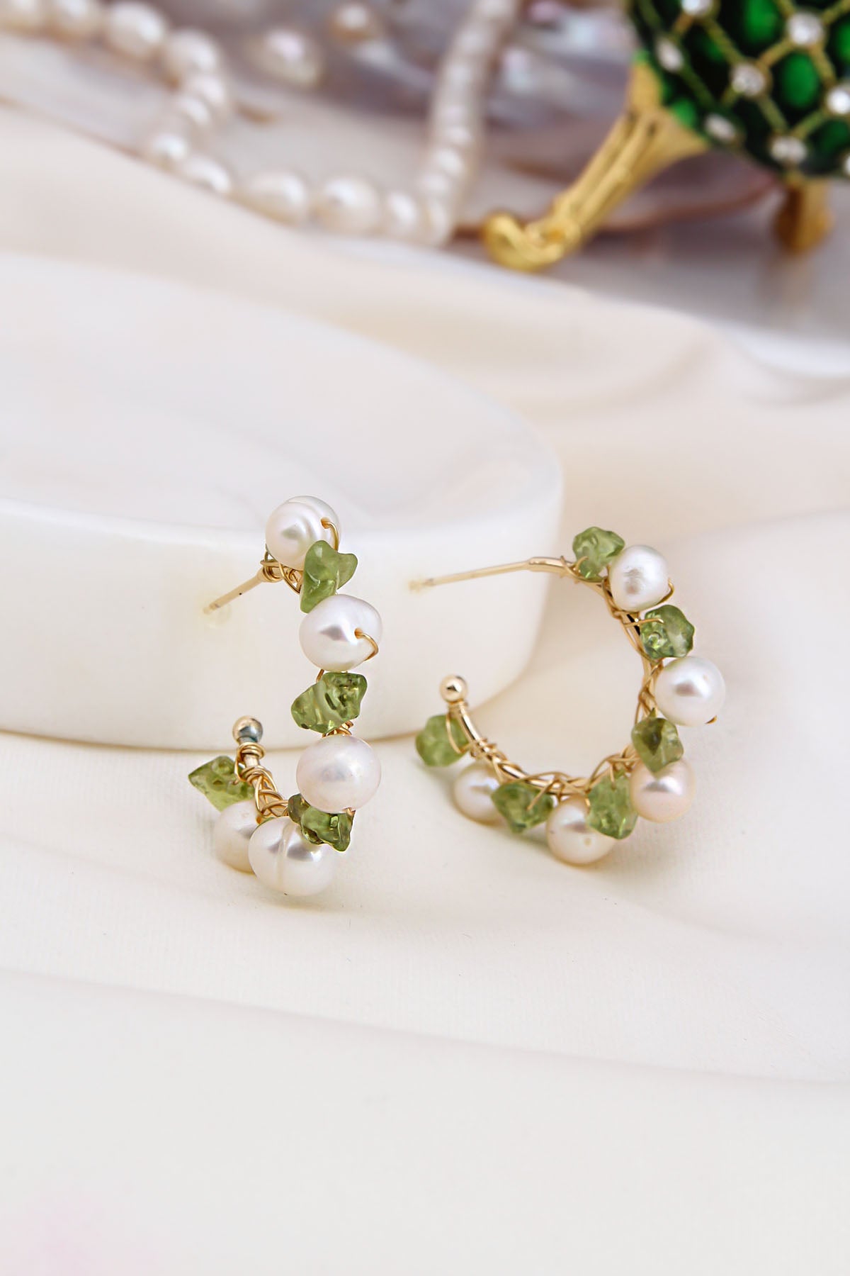 Agate & Peral Earring