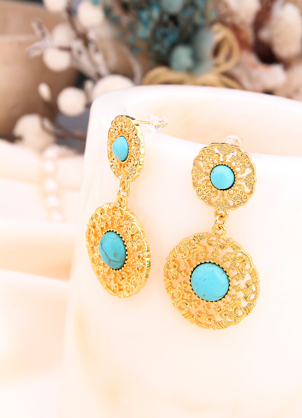 Turquoise Boucles D'oreilles