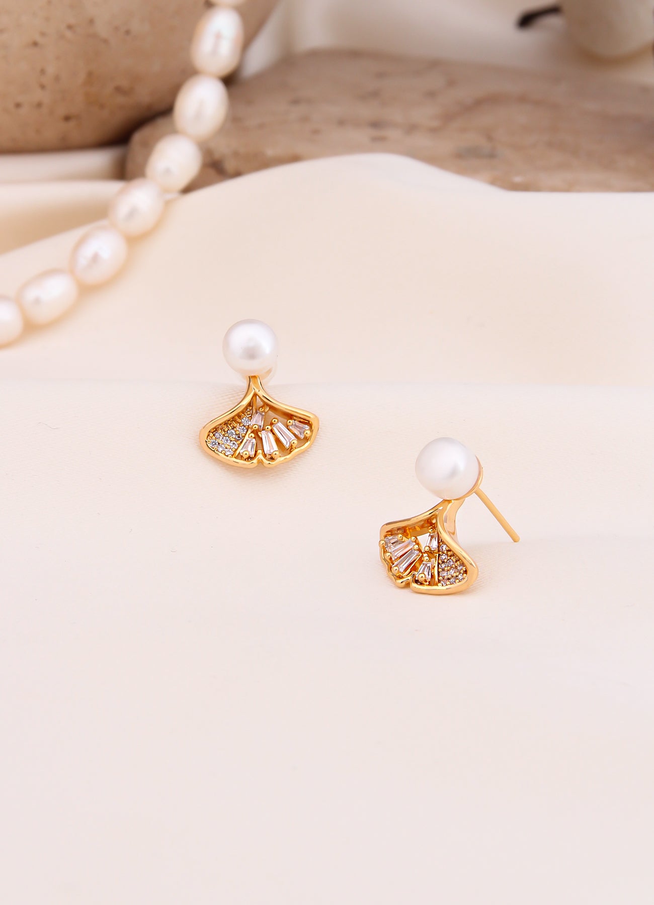 Zircon & Pearl Boucles D'oreilles