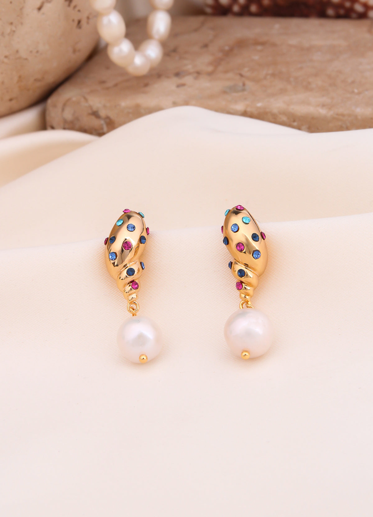 Zircon & Pearl Earring